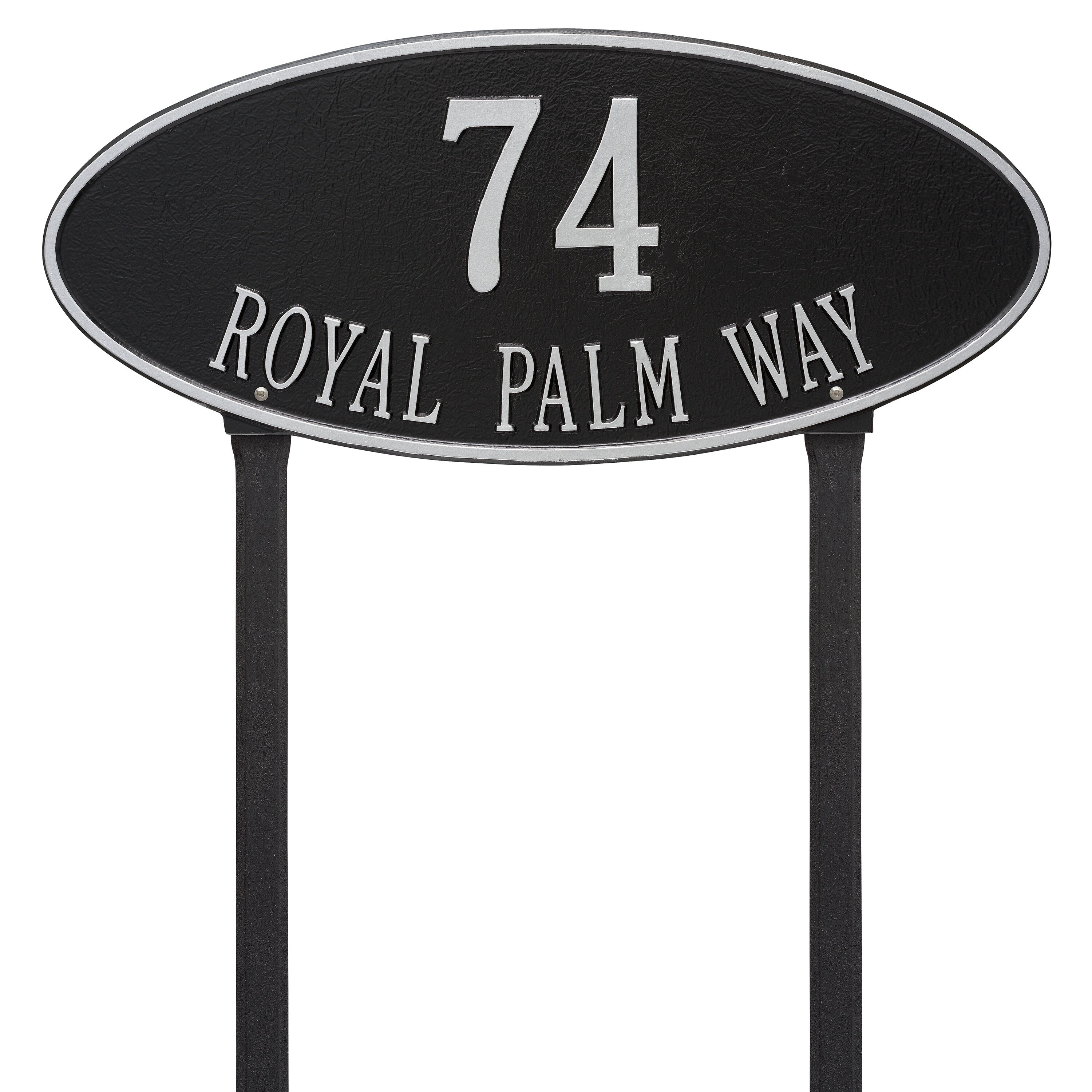 Madison Oval Estate Lawn Address Plaque