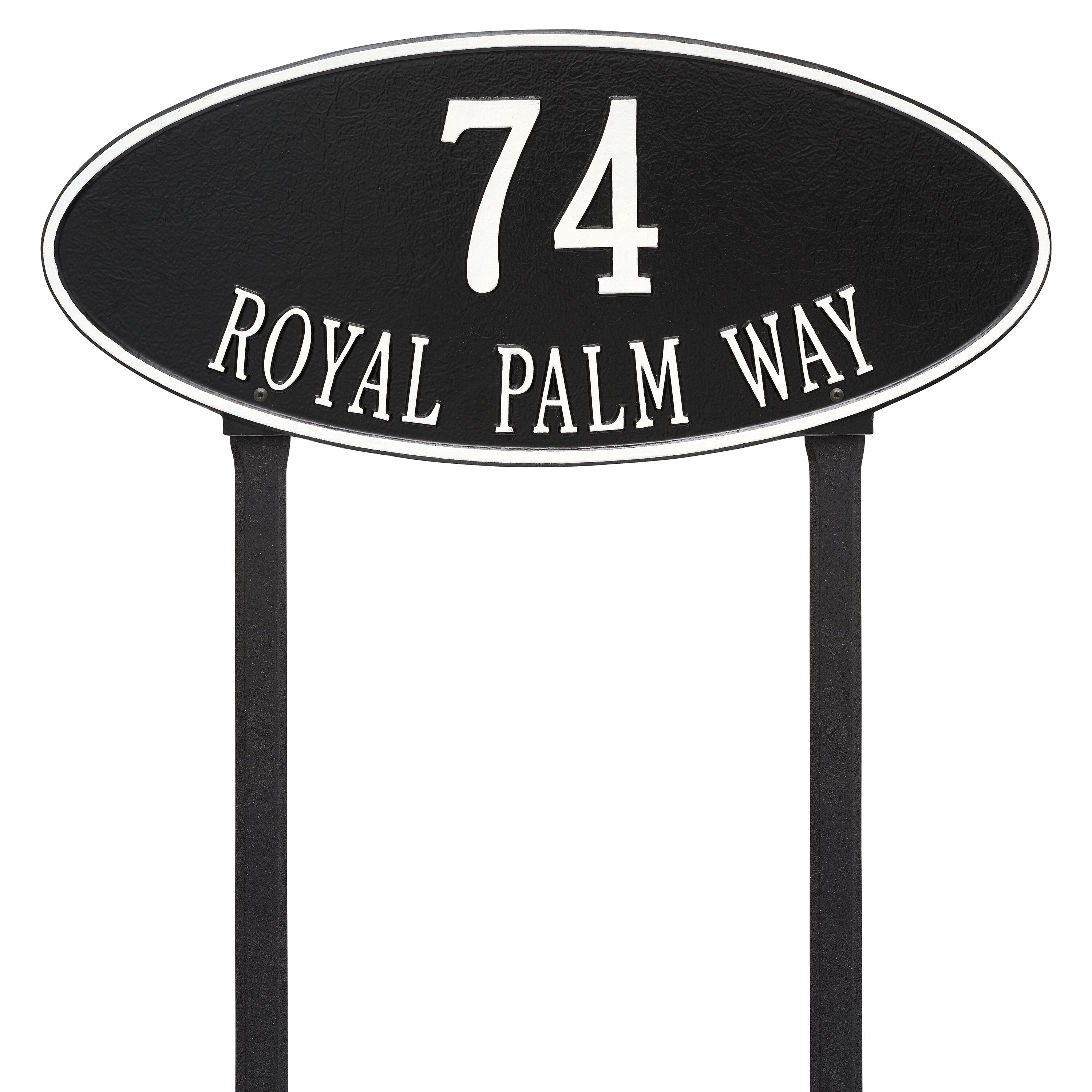 Madison Oval Estate Lawn Address Plaque