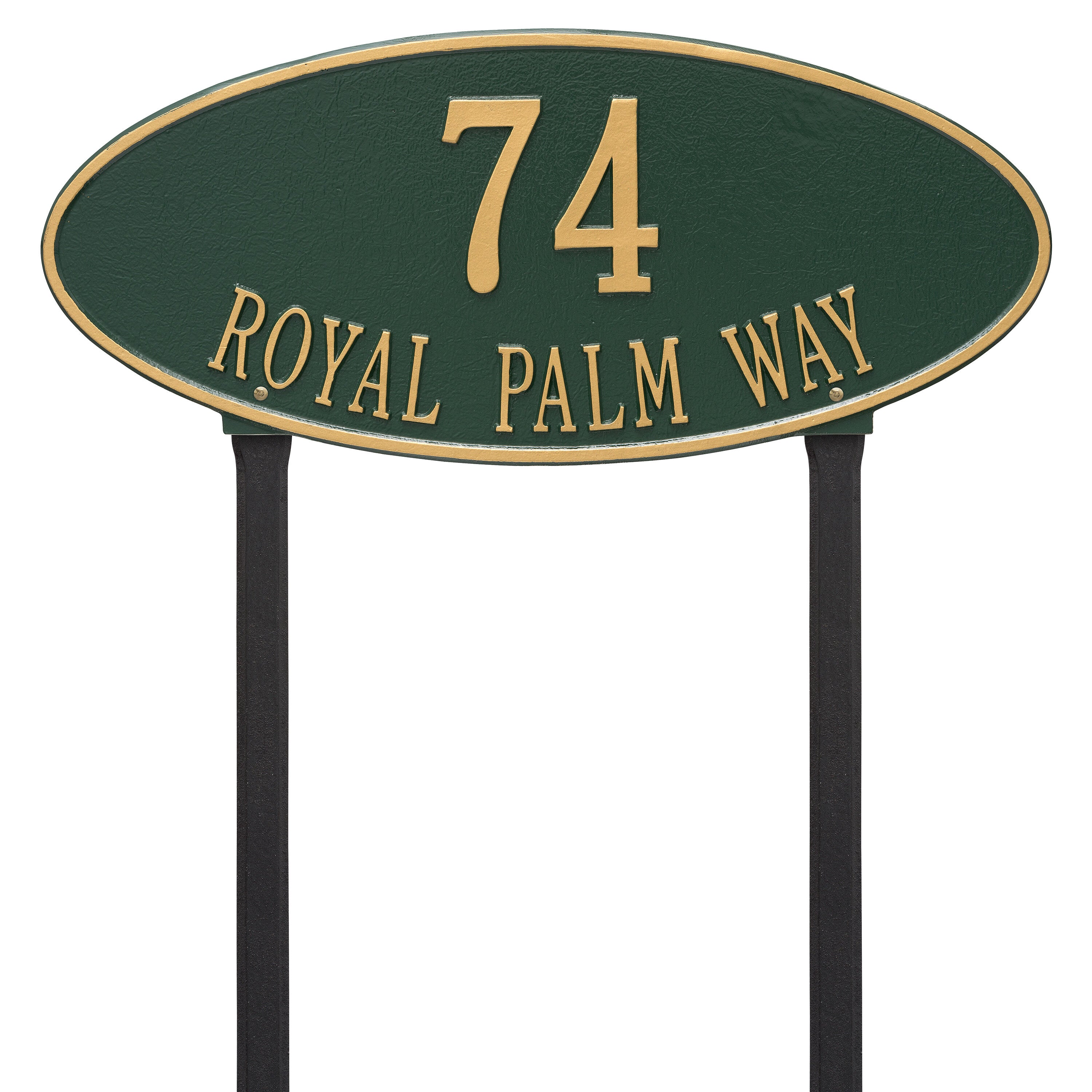 Madison Oval Estate Lawn Address Plaque