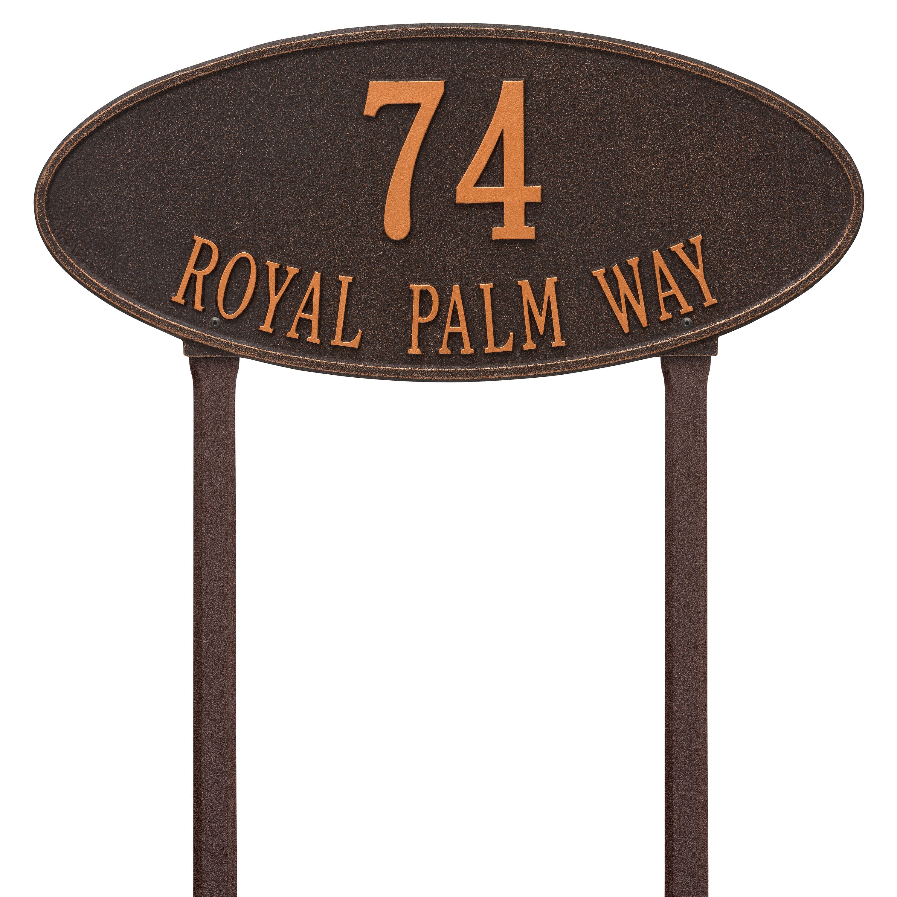 Madison Oval Estate Lawn Address Plaque