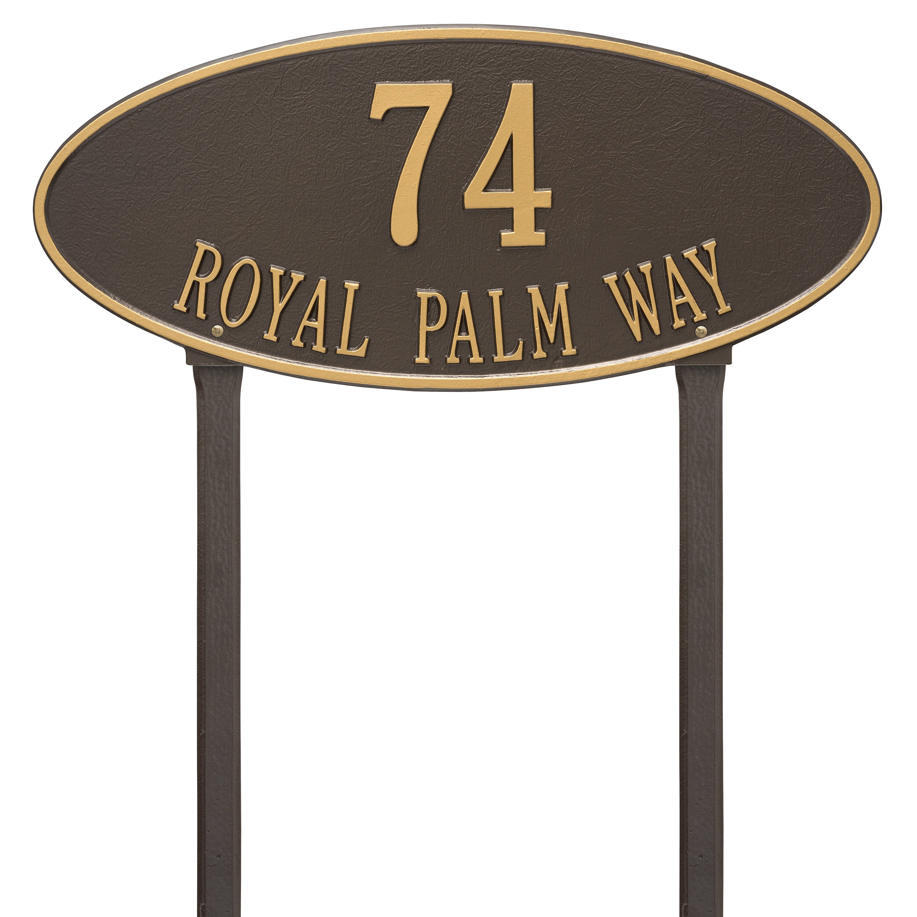 Madison Oval Estate Lawn Address Plaque