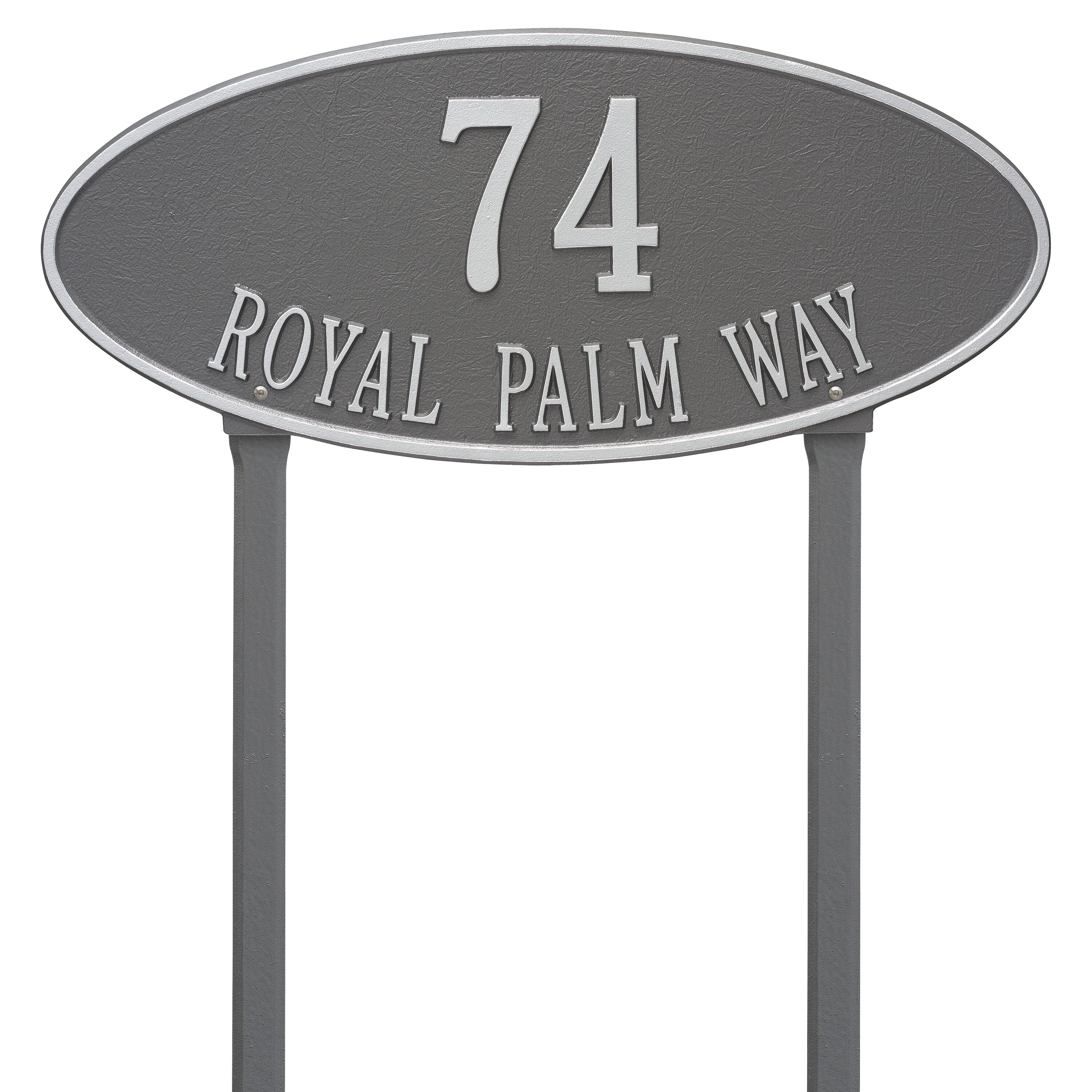 Madison Oval Estate Lawn Address Plaque