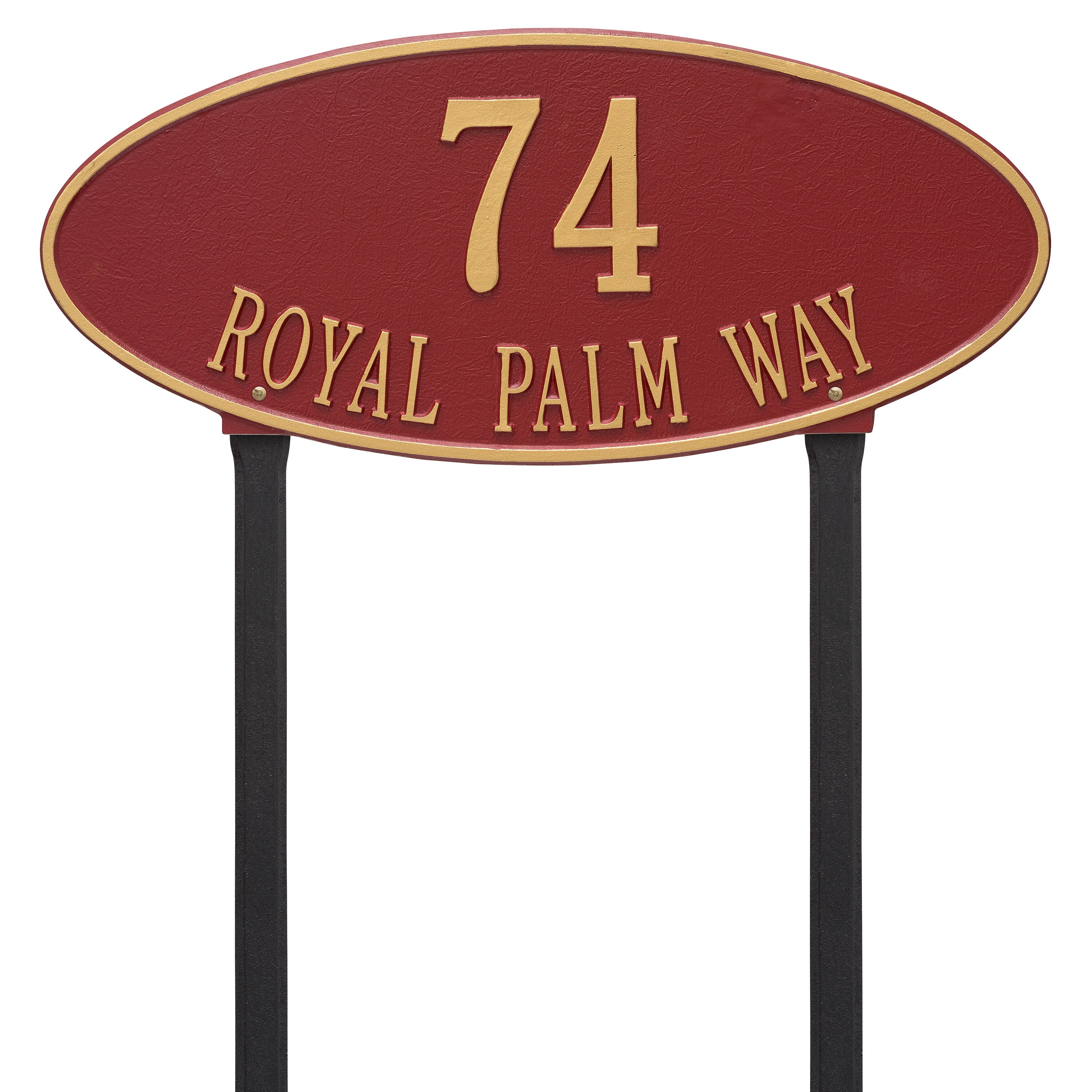 Madison Oval Estate Lawn Address Plaque