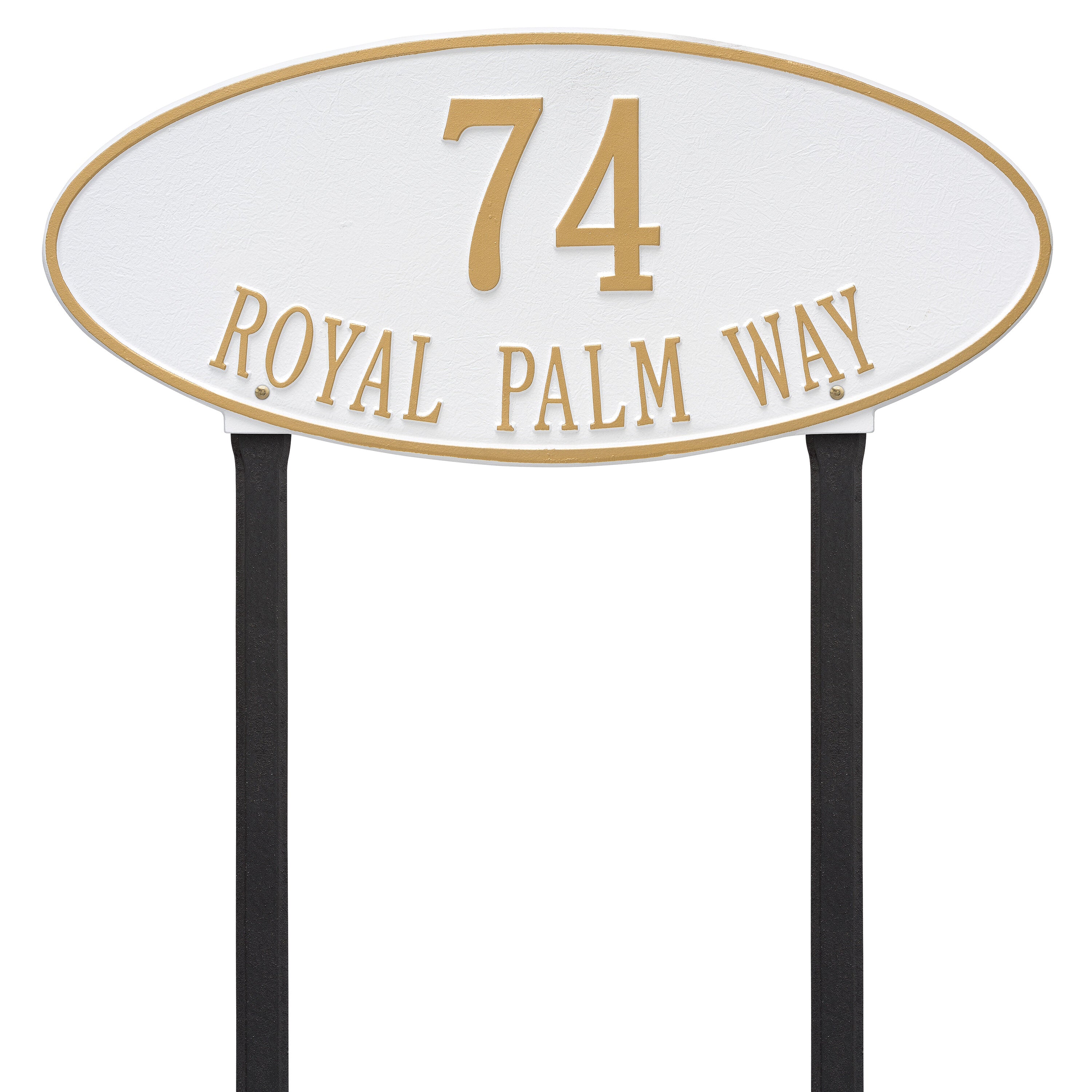 Madison Oval Estate Lawn Address Plaque