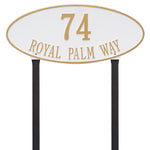 Madison Oval Estate Lawn Address Plaque