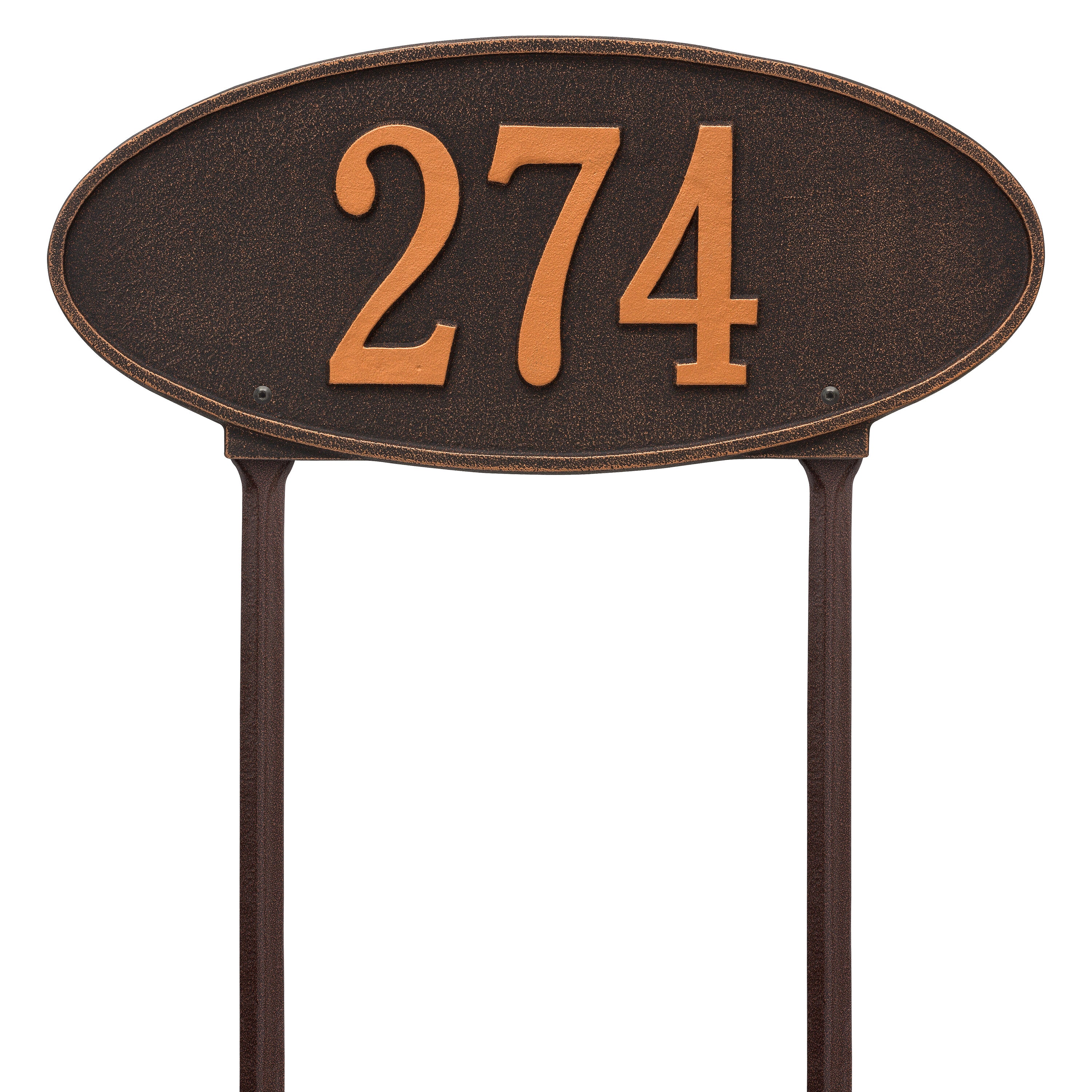 Madison Oval Standard Lawn Address Plaque