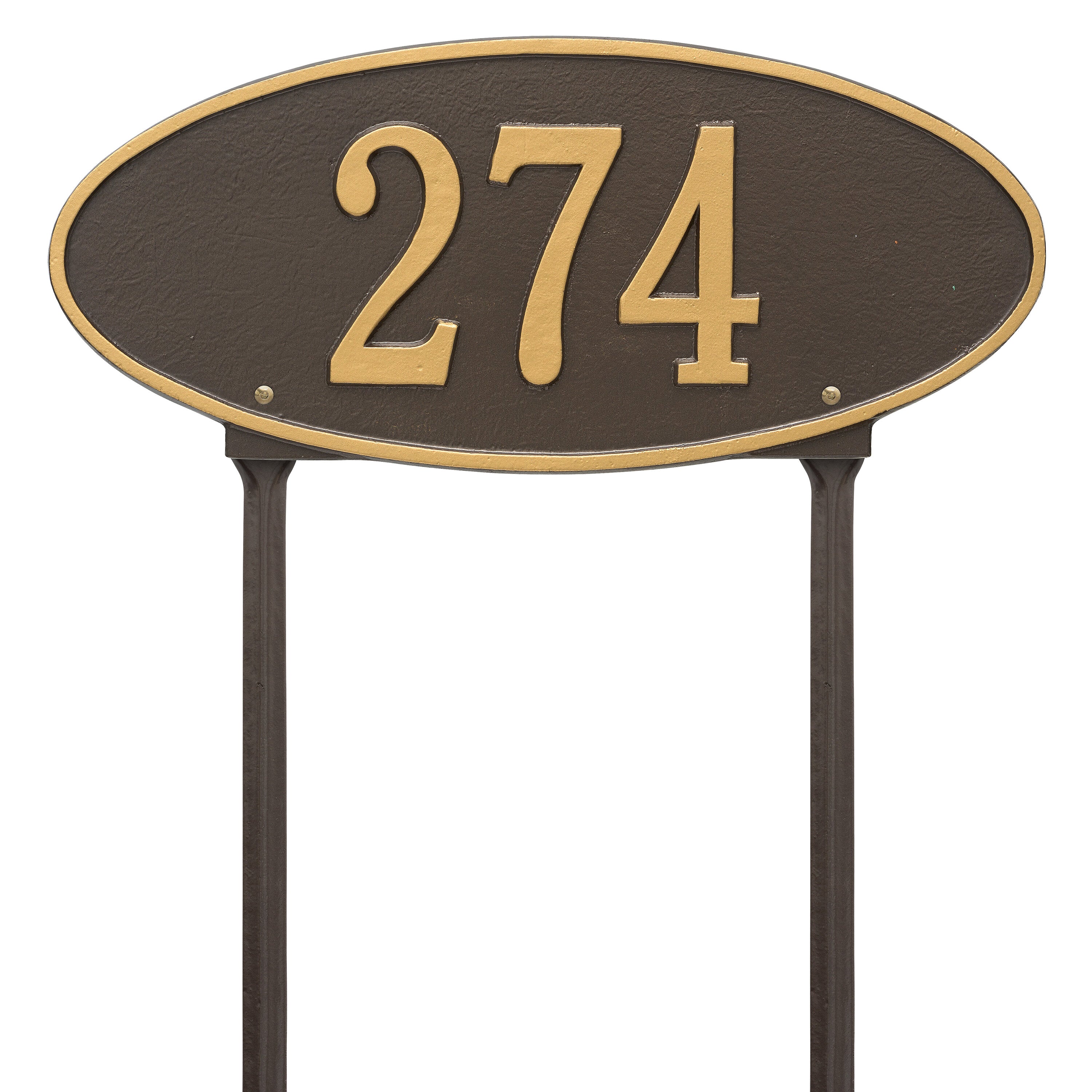 Madison Oval Standard Lawn Address Plaque