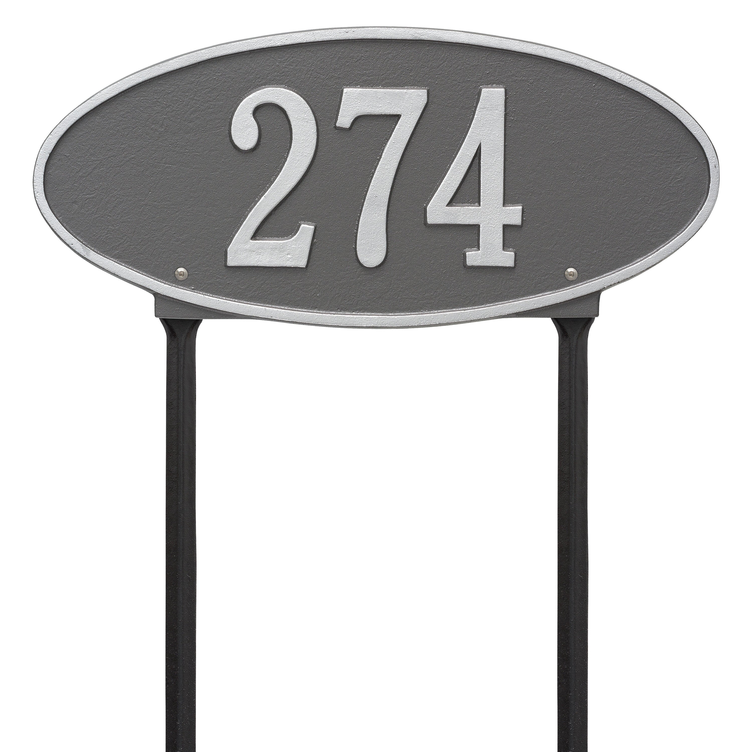Madison Oval Standard Lawn Address Plaque