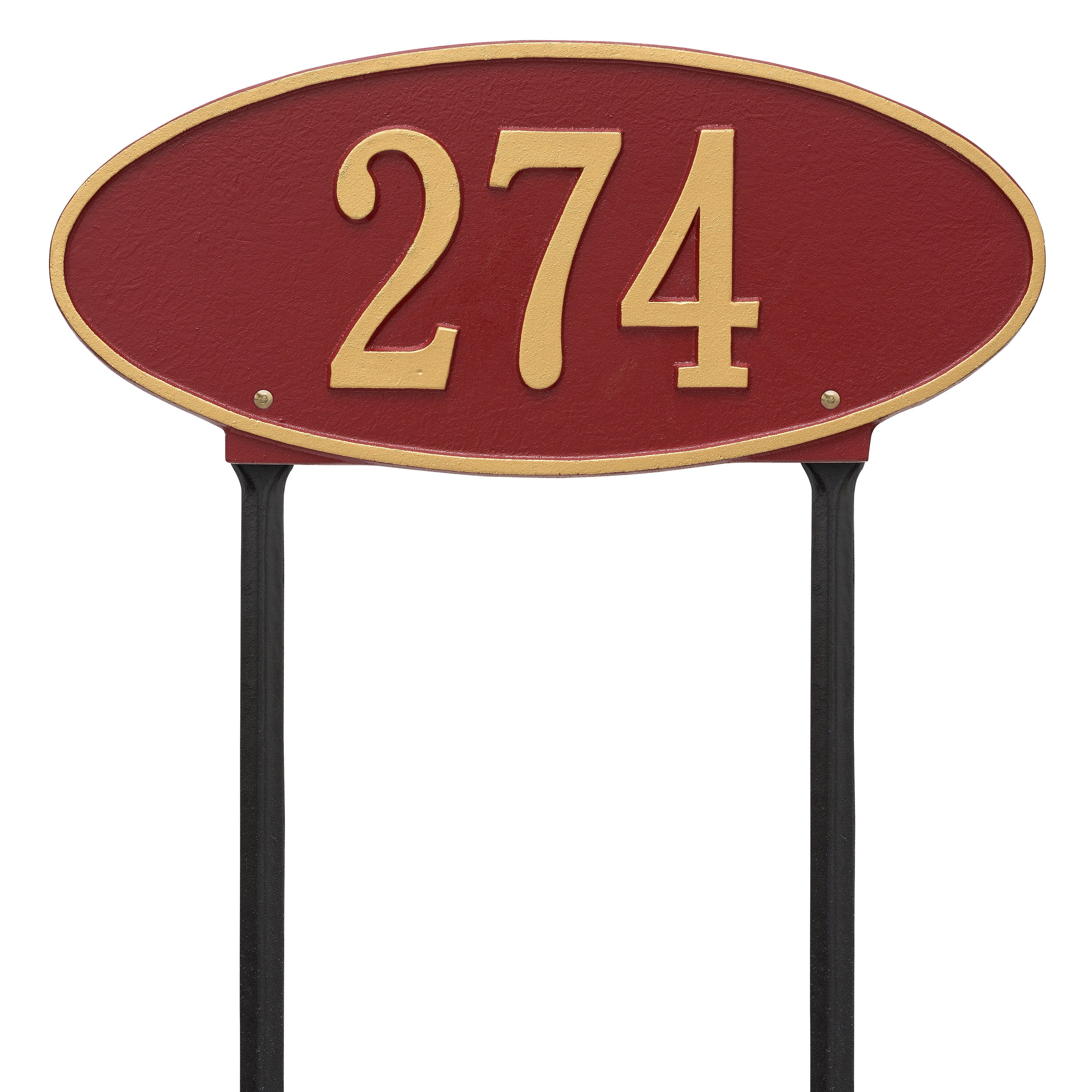 Madison Oval Standard Lawn Address Plaque