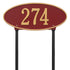 Madison Oval Standard Lawn Address Plaque