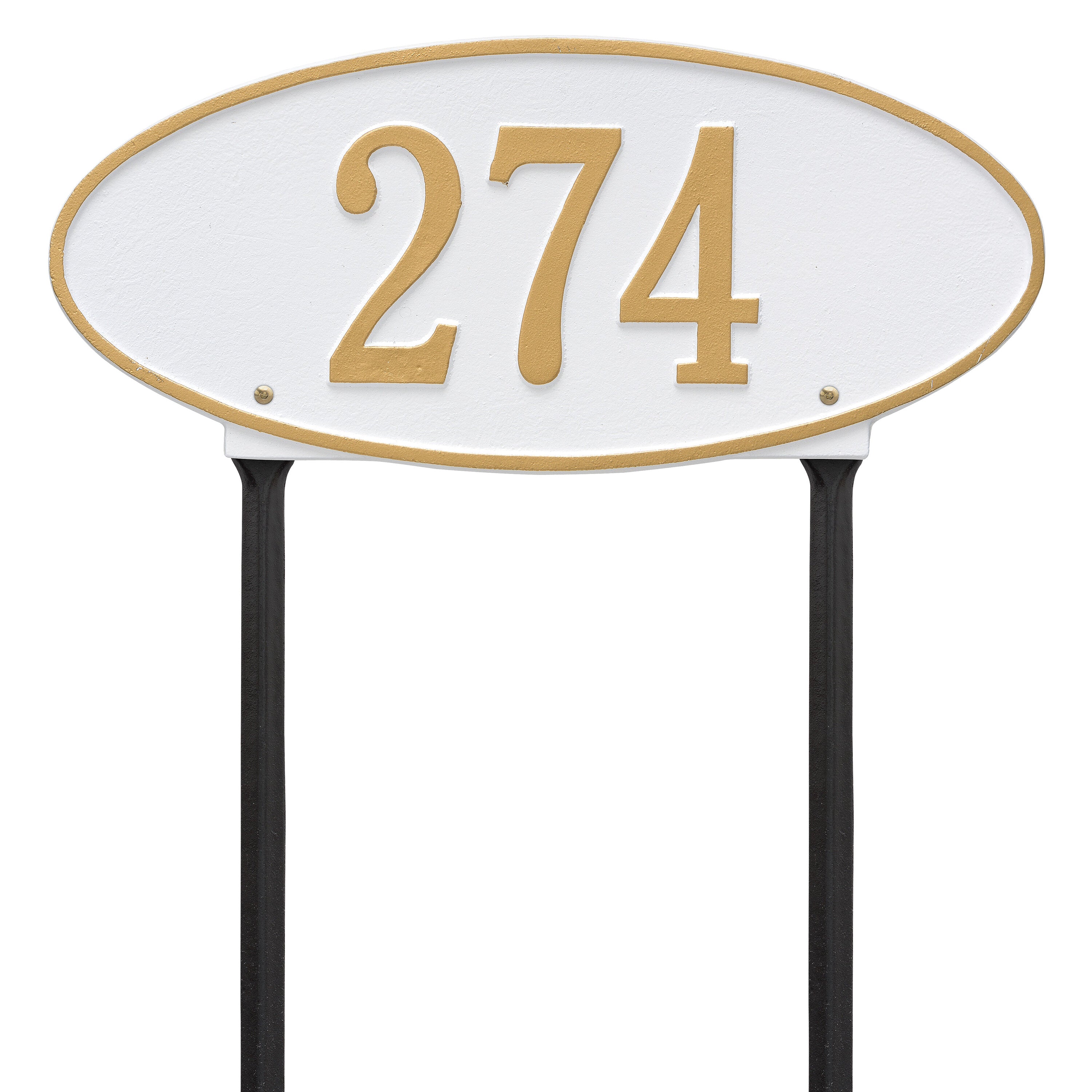 Madison Oval Standard Lawn Address Plaque
