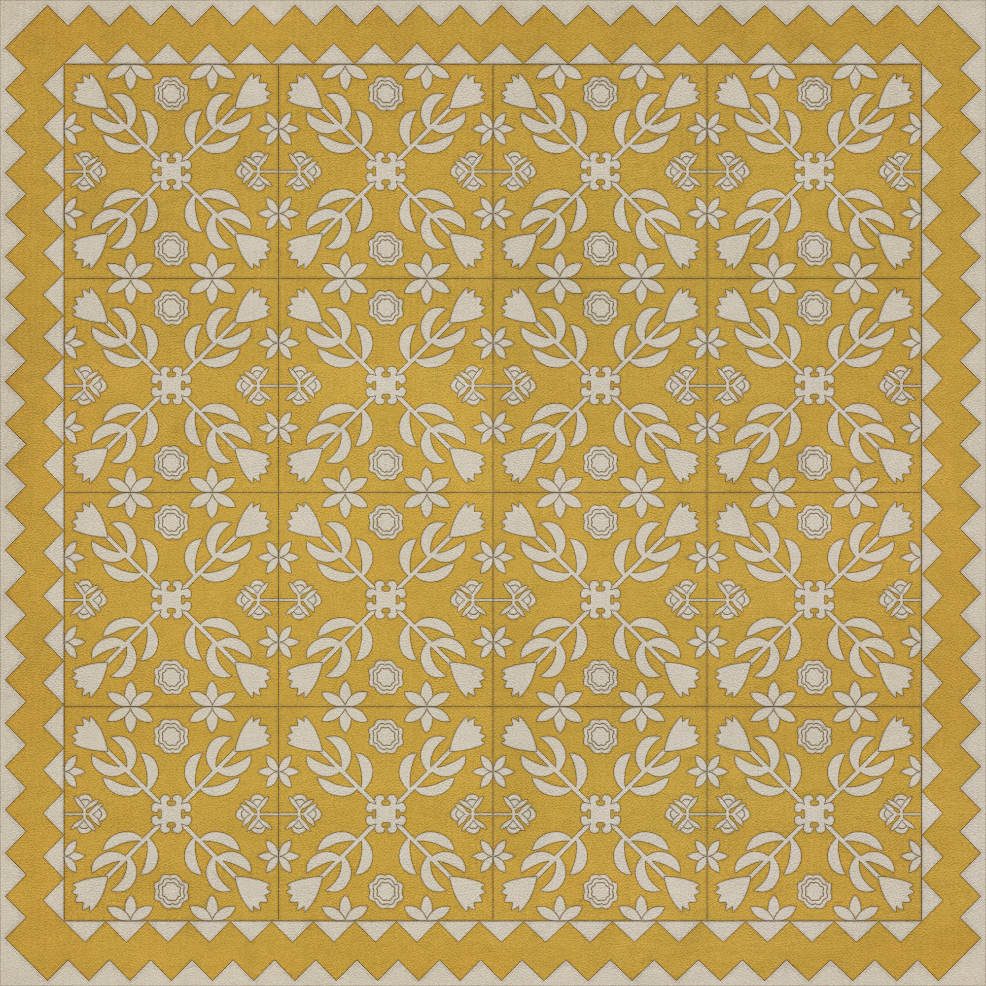 Folk Art Museum - Floral Quilt - Autumn Moonlight