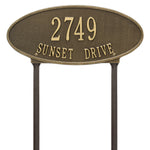 Madison Oval Standard Lawn Address Plaque