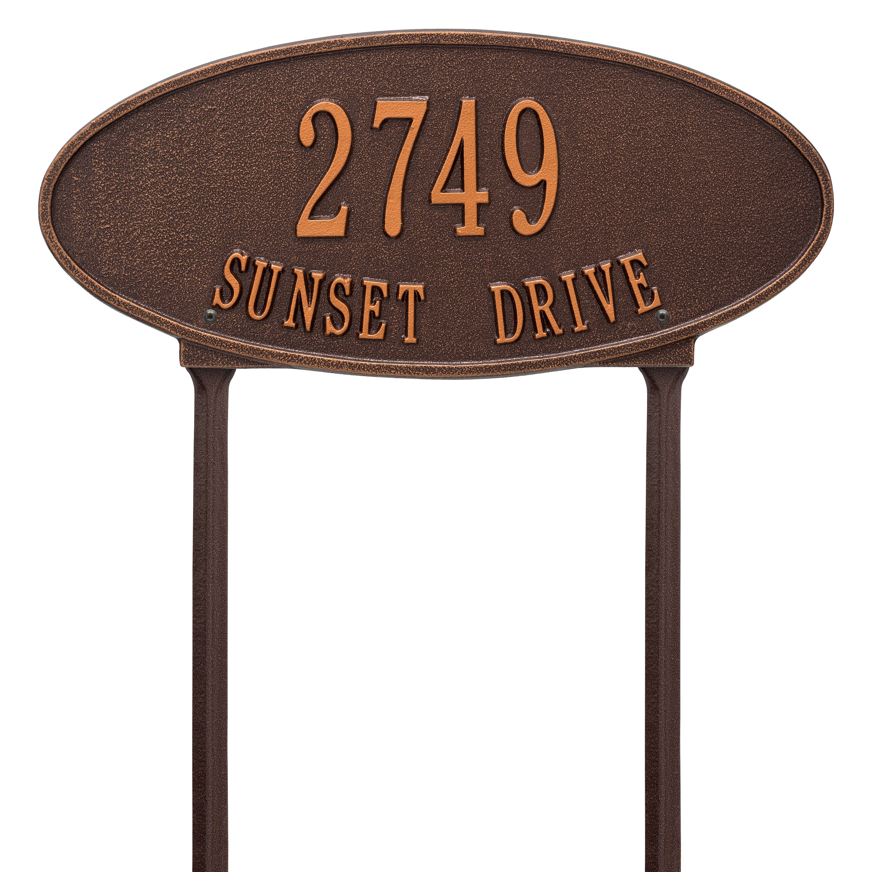 Madison Oval Standard Lawn Address Plaque