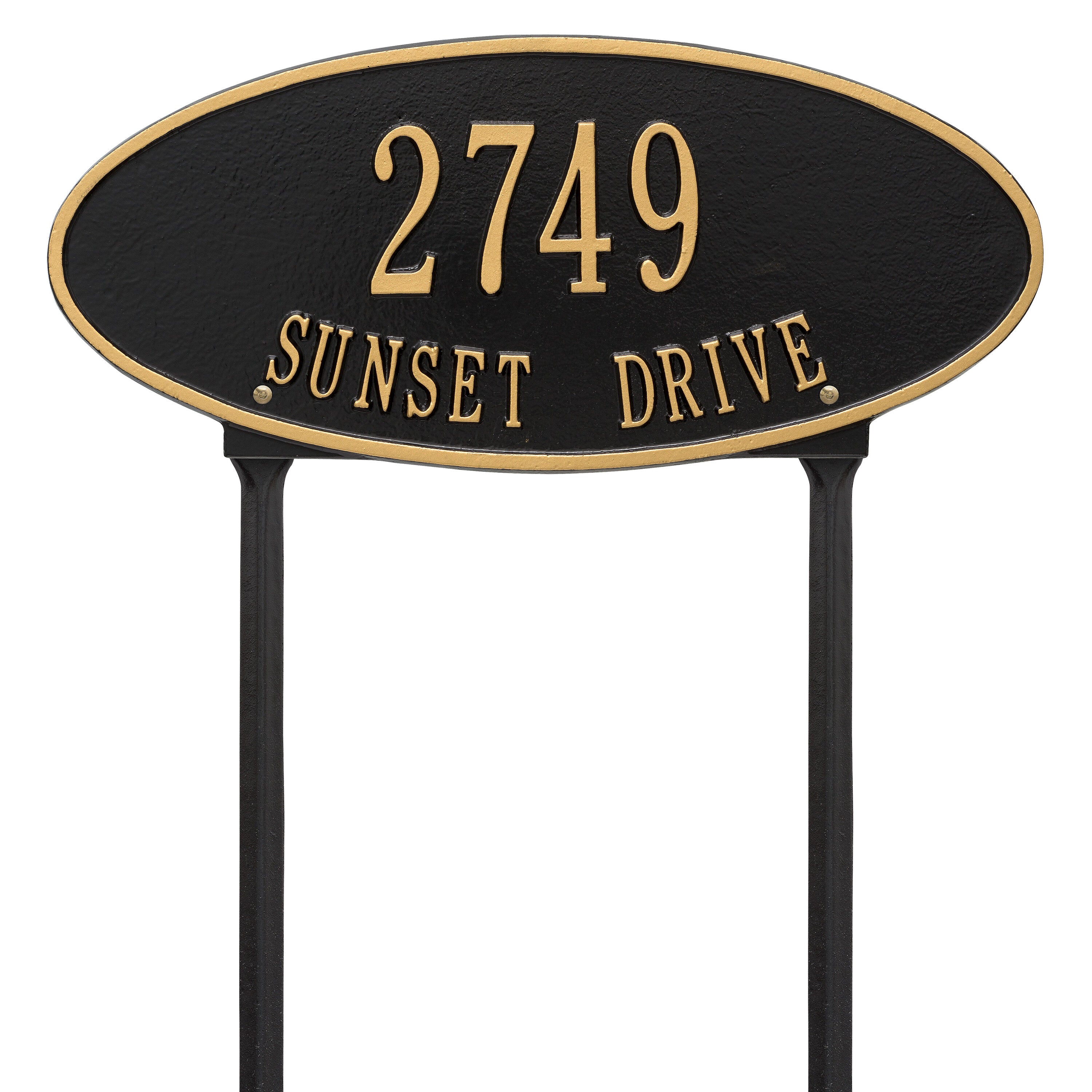 Madison Oval Standard Lawn Address Plaque