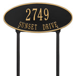 Madison Oval Standard Lawn Address Plaque