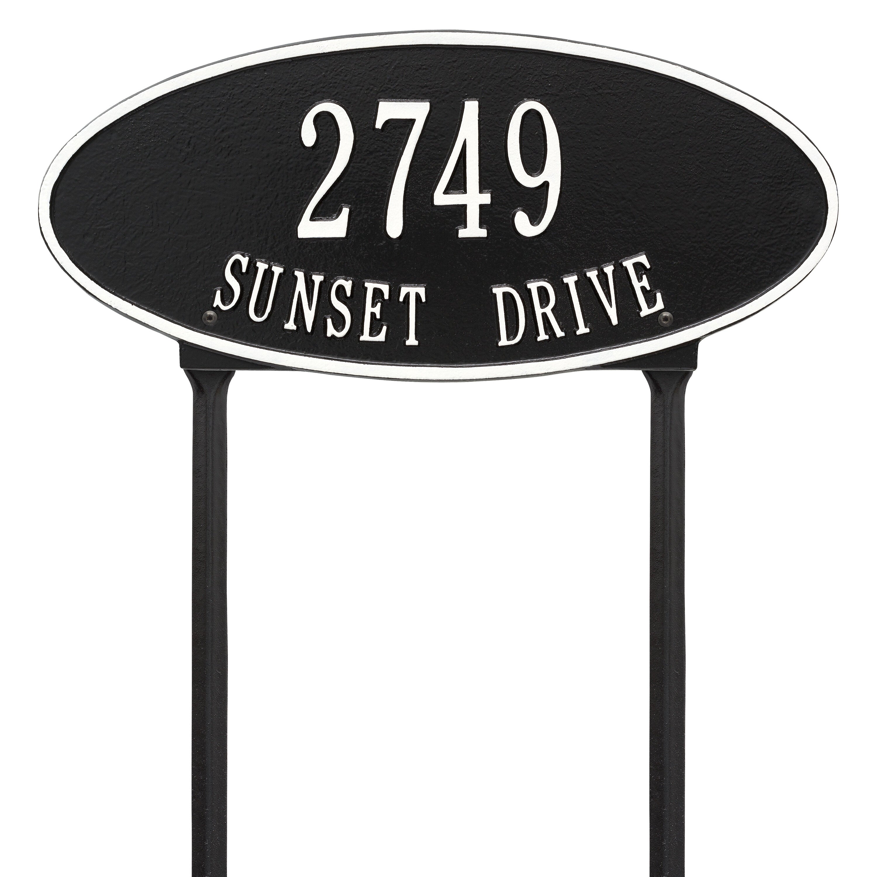 Madison Oval Standard Lawn Address Plaque