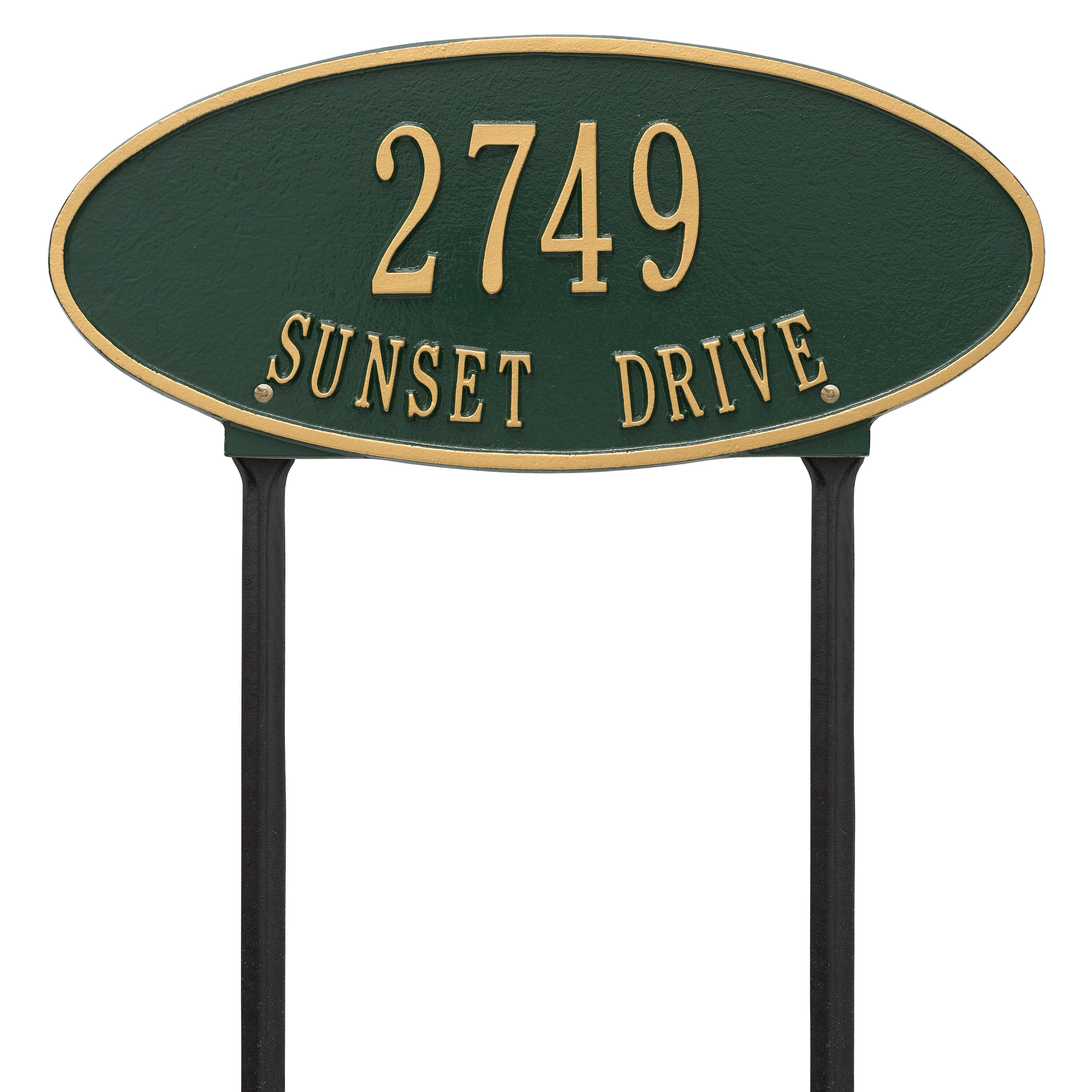 Madison Oval Standard Lawn Address Plaque