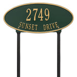 Madison Oval Standard Lawn Address Plaque