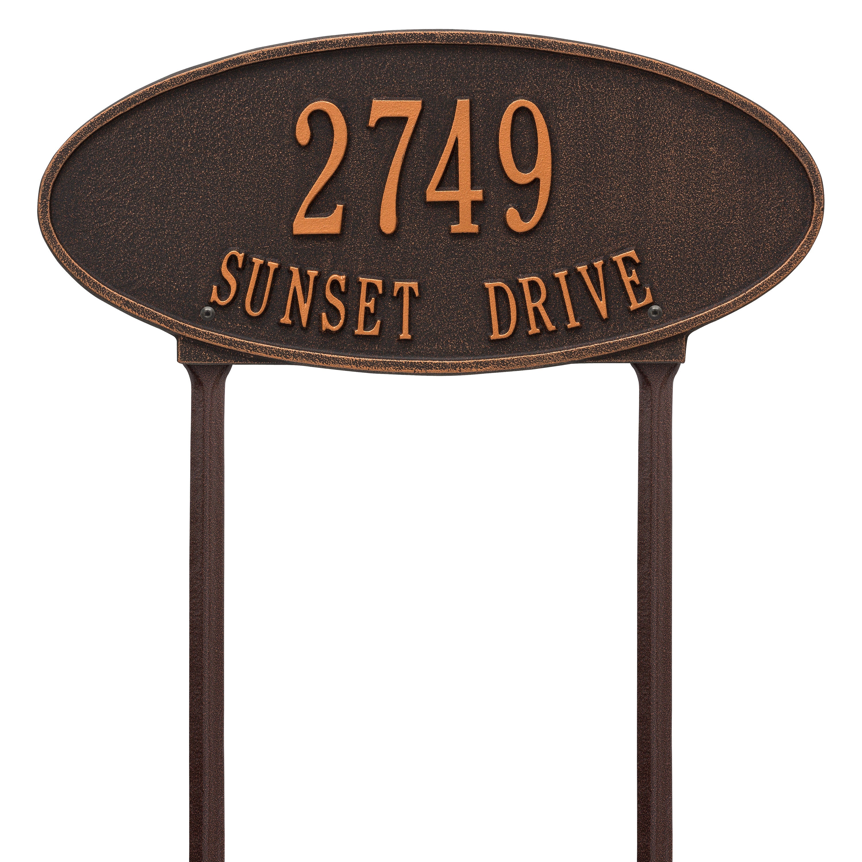 Madison Oval Standard Lawn Address Plaque
