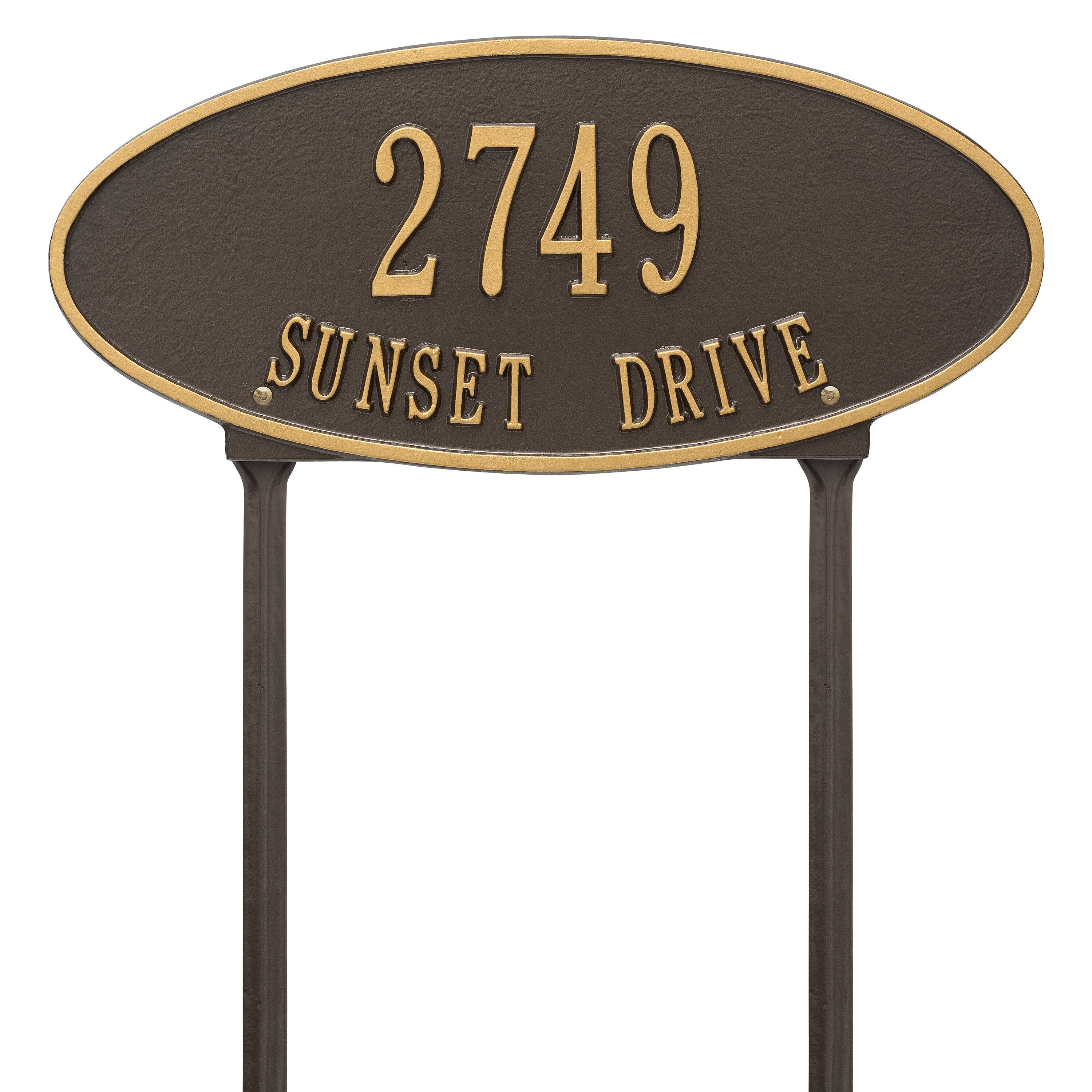Madison Oval Standard Lawn Address Plaque