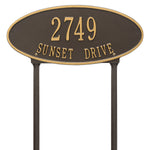 Madison Oval Standard Lawn Address Plaque
