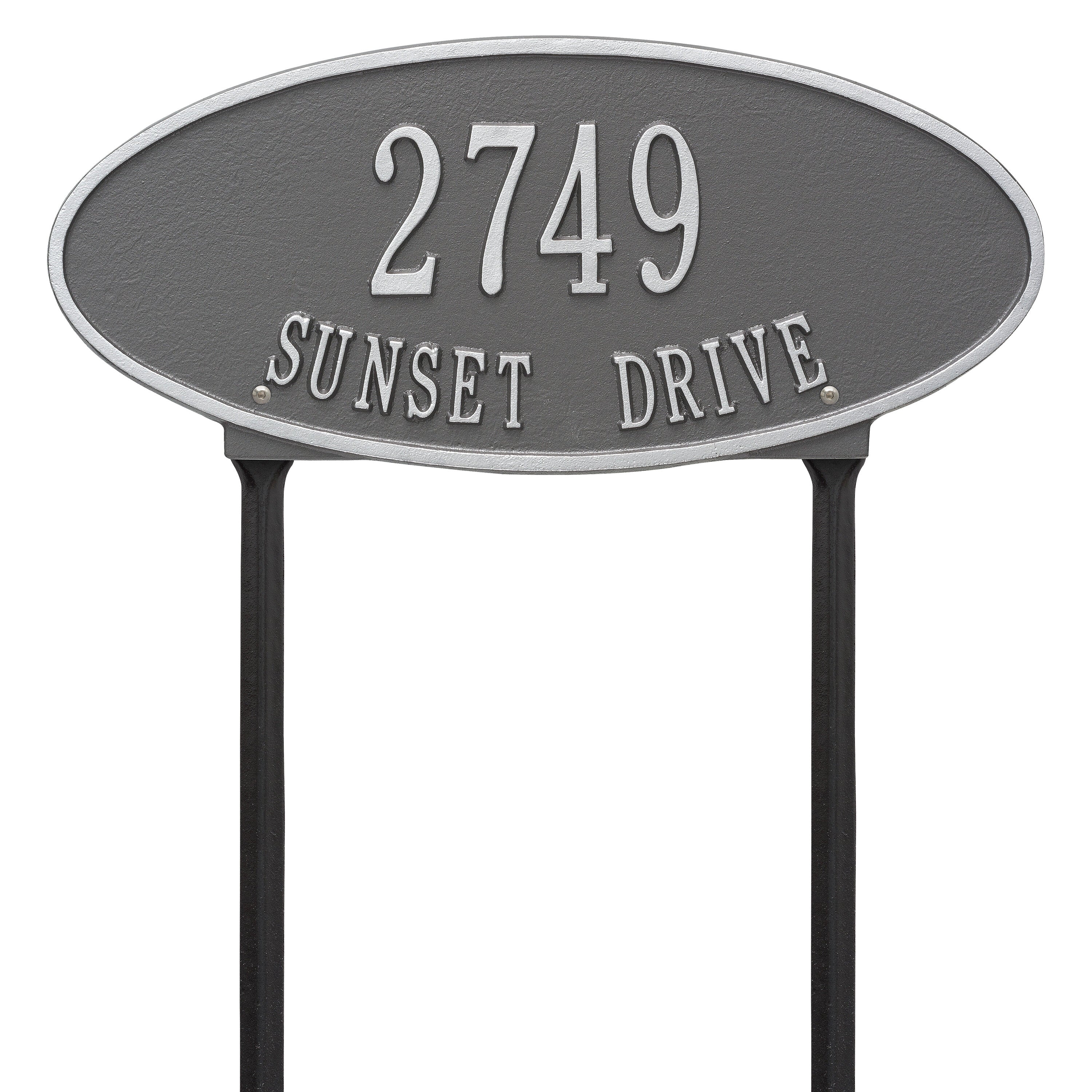 Madison Oval Standard Lawn Address Plaque