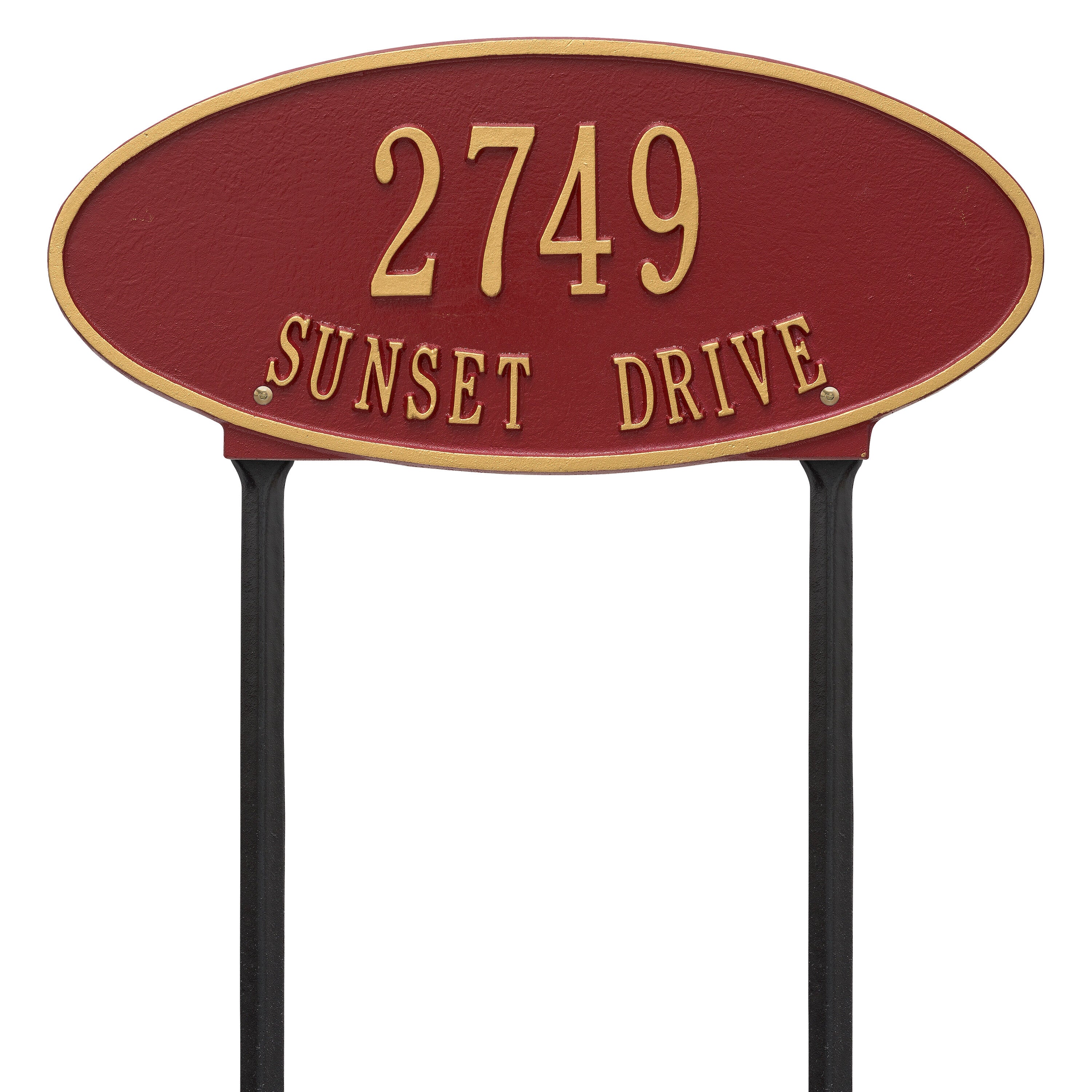 Madison Oval Standard Lawn Address Plaque