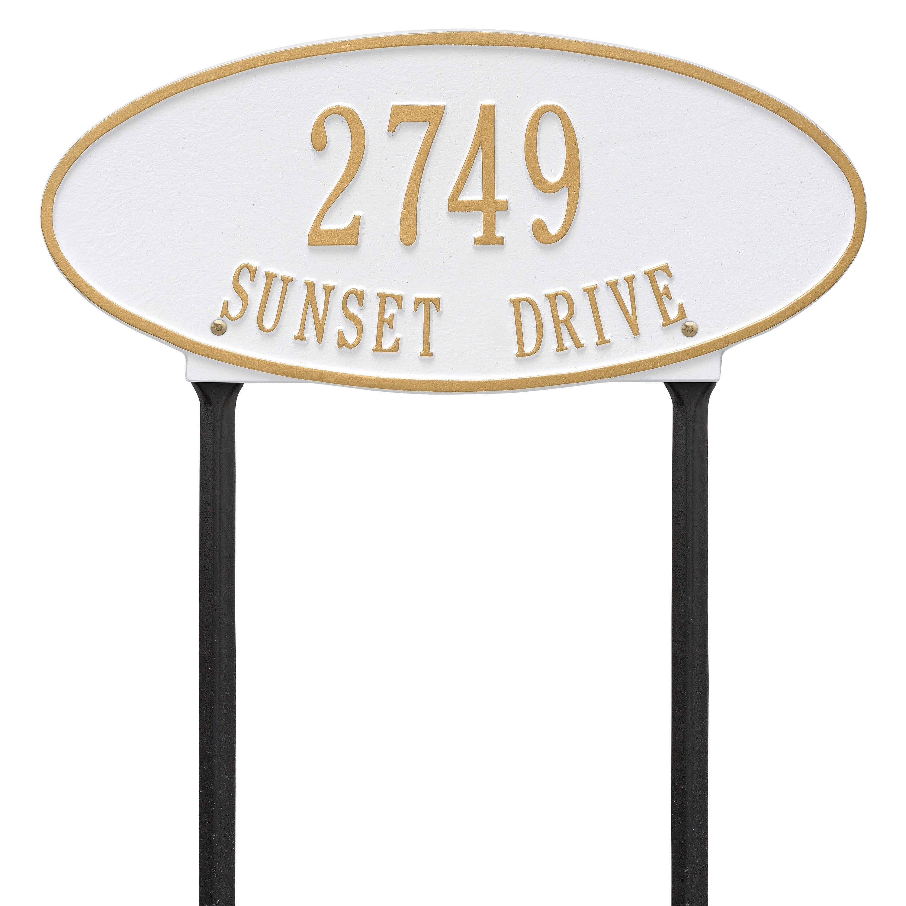 Madison Oval Standard Lawn Address Plaque