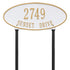 Madison Oval Standard Lawn Address Plaque
