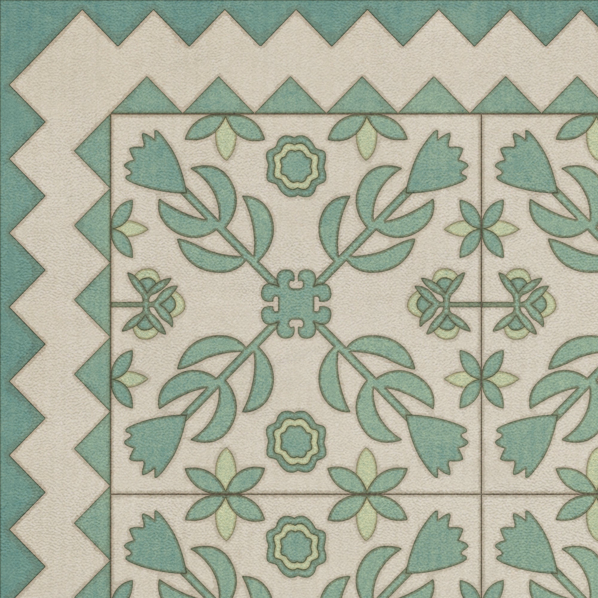 Folk Art Museum - Floral Quilt - First Snow