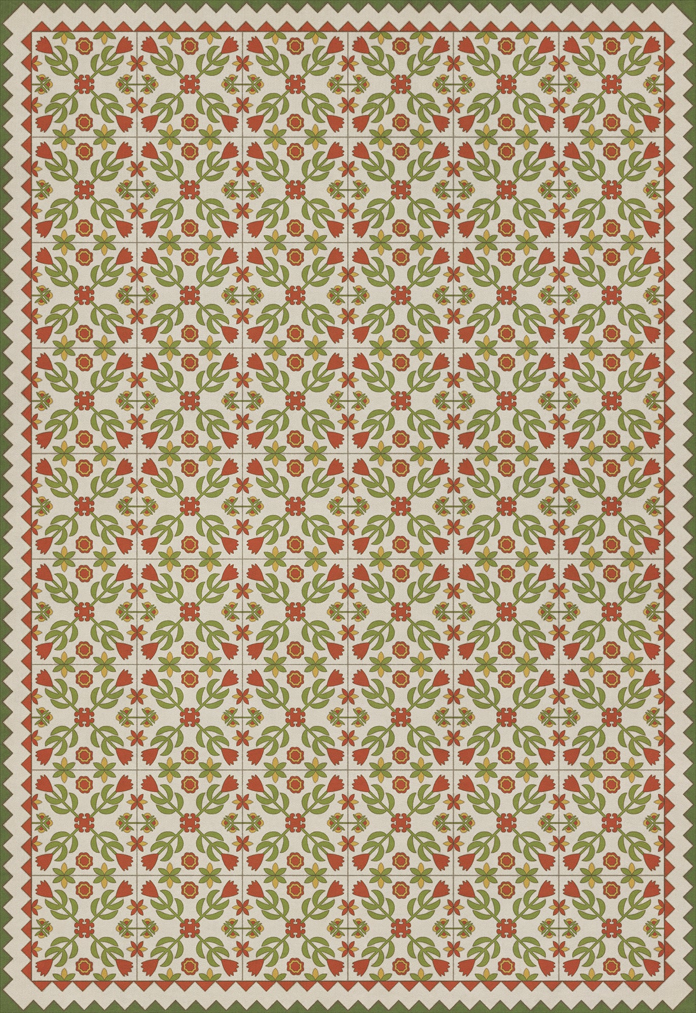 Folk Art Museum - Floral Quilt - Flowers In The Mirror