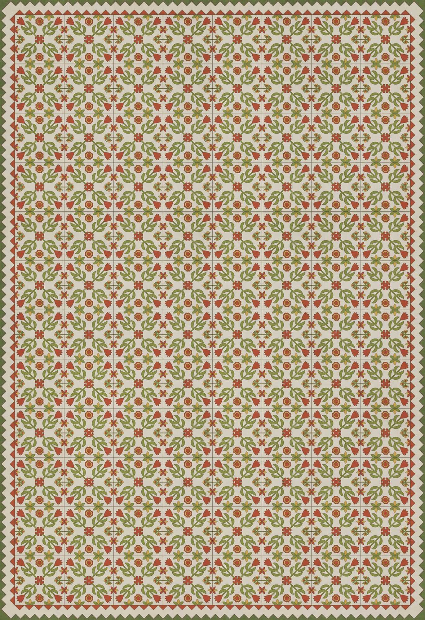 Folk Art Museum - Floral Quilt - Flowers In The Mirror