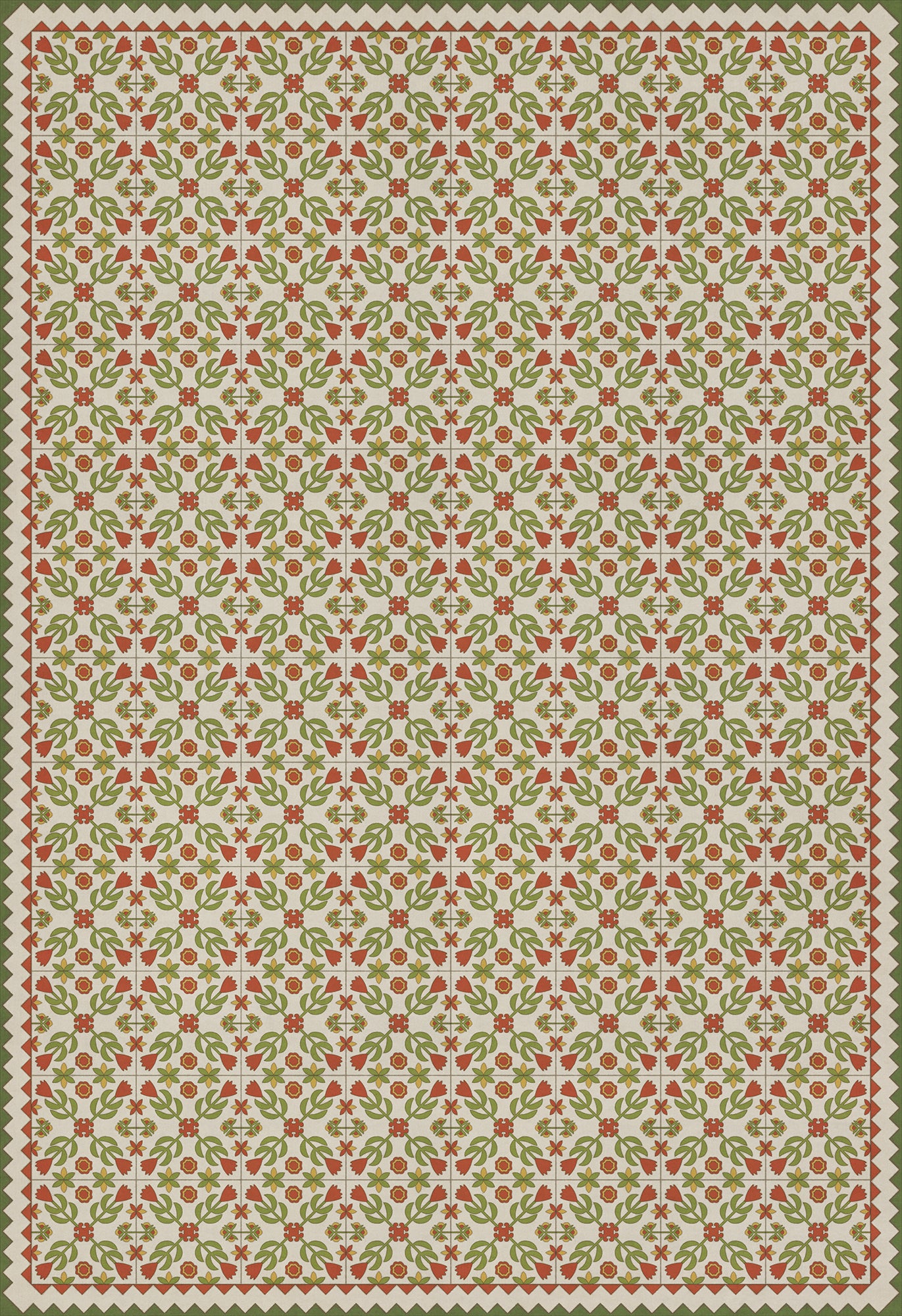Folk Art Museum - Floral Quilt - Flowers In The Mirror