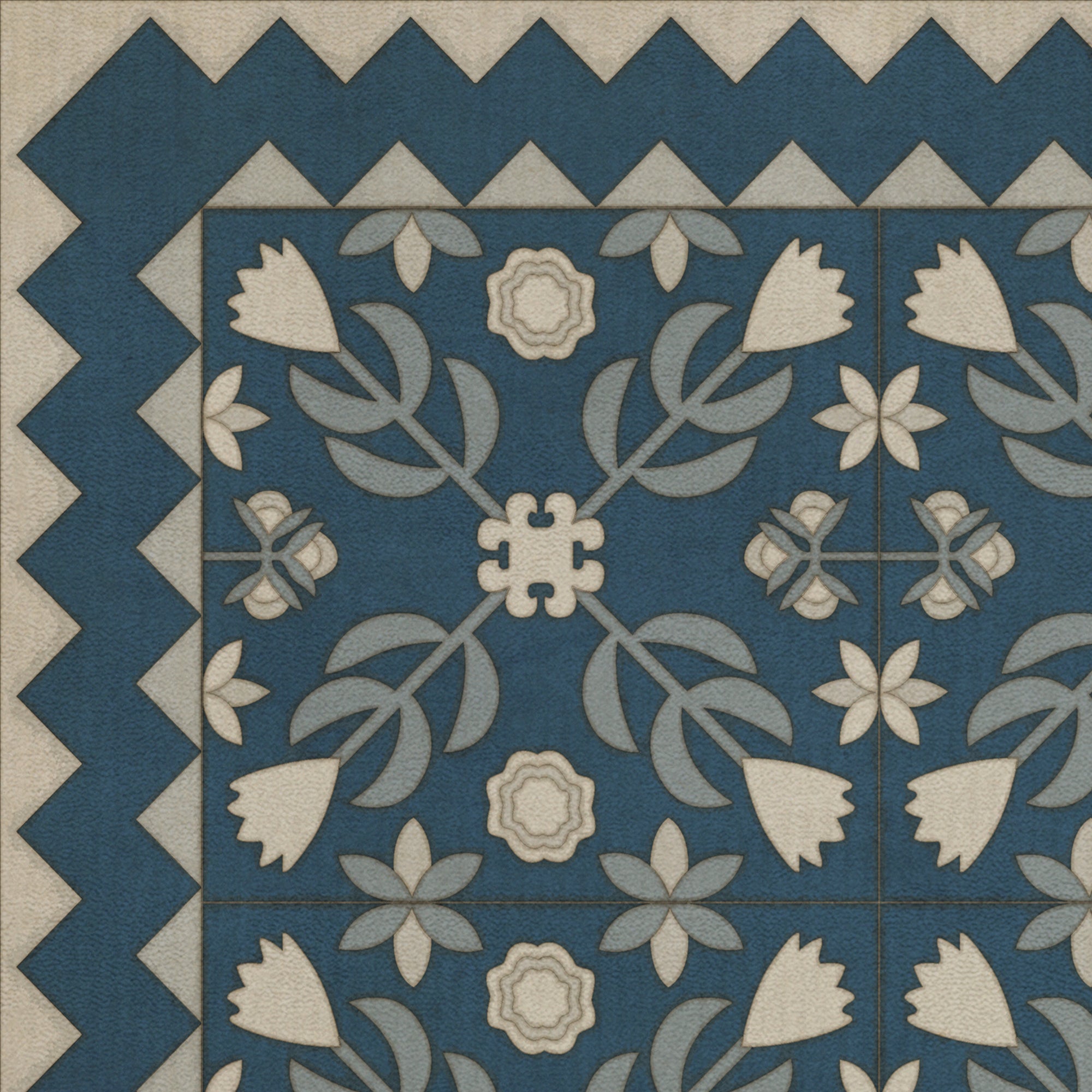 Folk Art Museum - Floral Quilt - Spring Rain