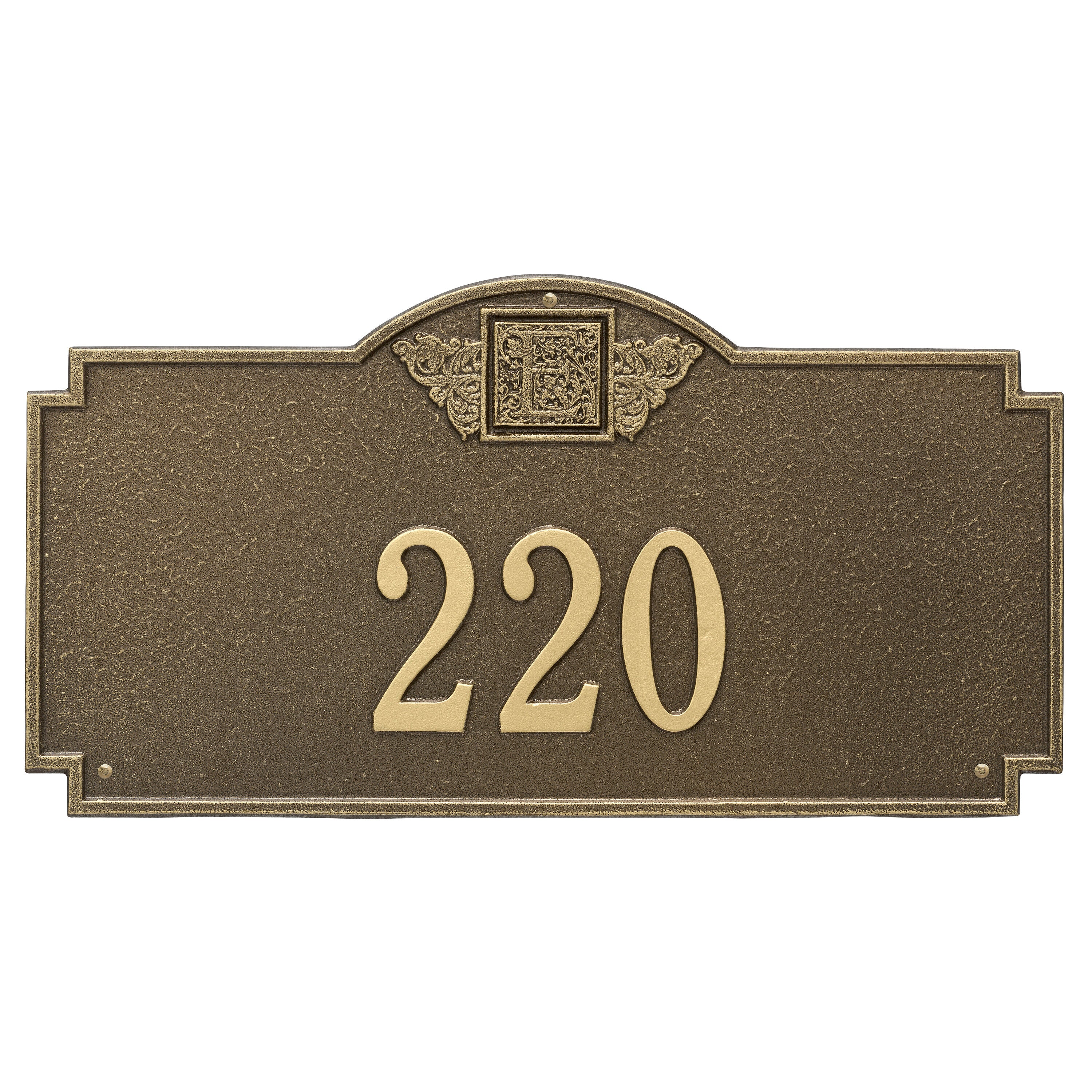 Monogram Estate Wall Address Plaque