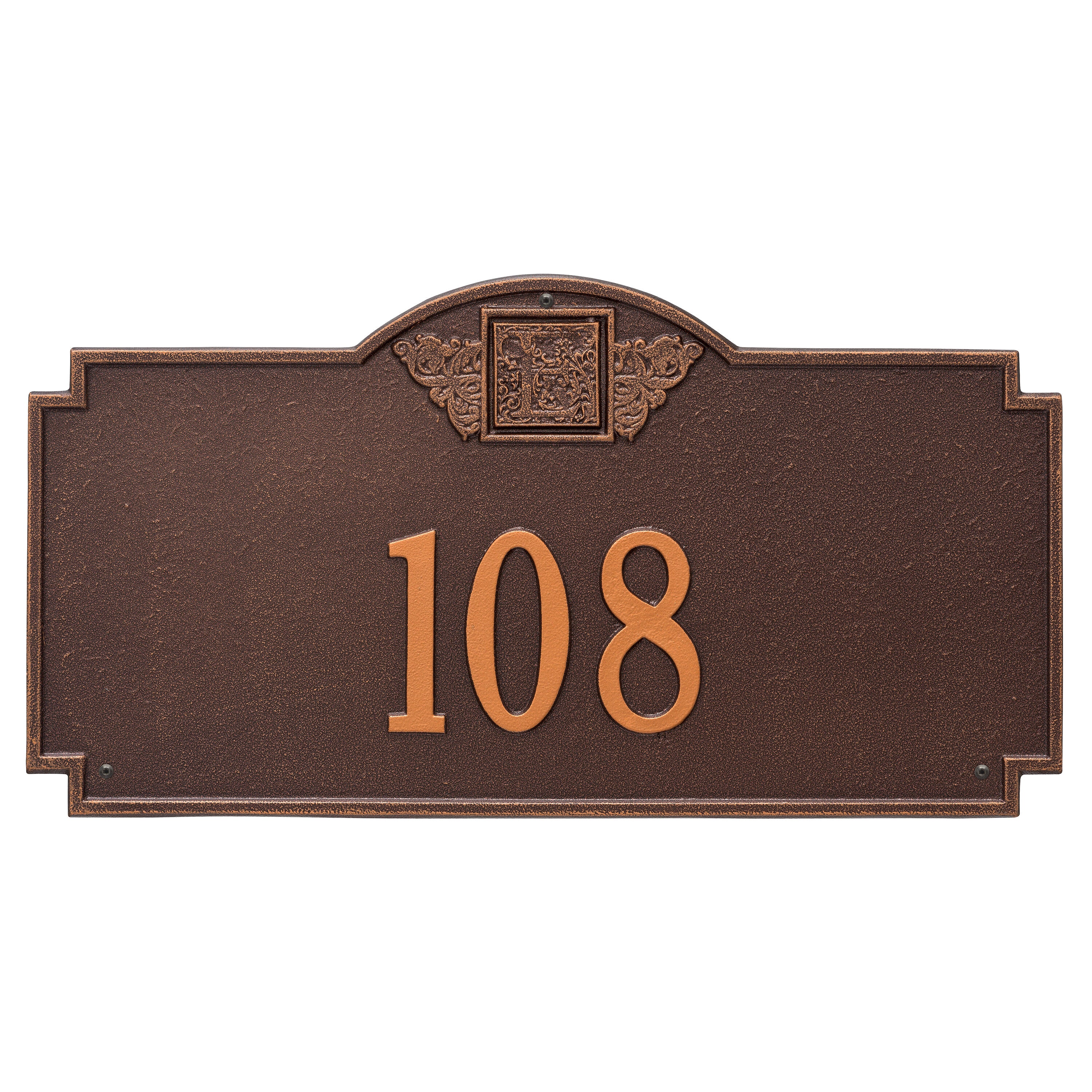 Monogram Estate Wall Address Plaque