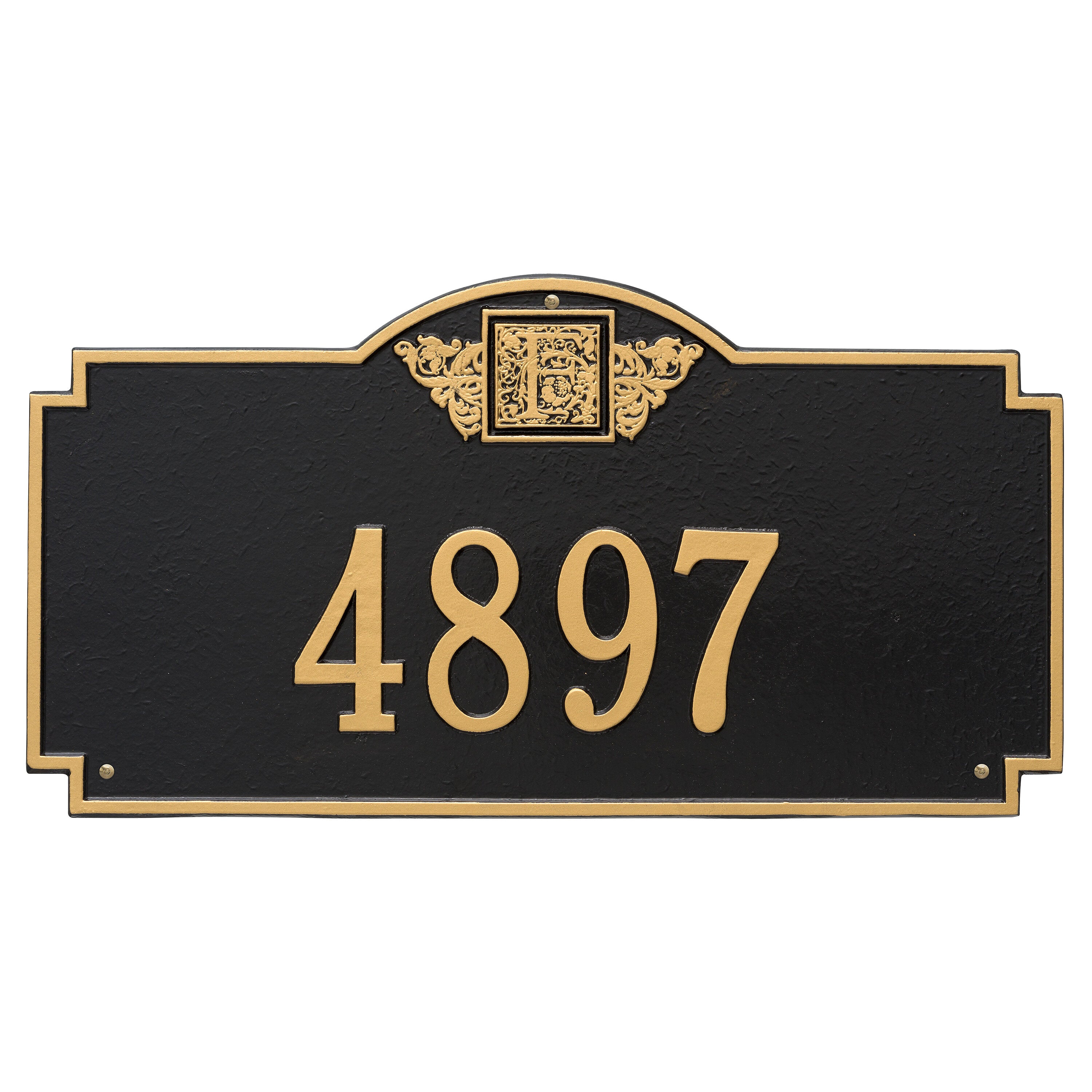Monogram Estate Wall Address Plaque