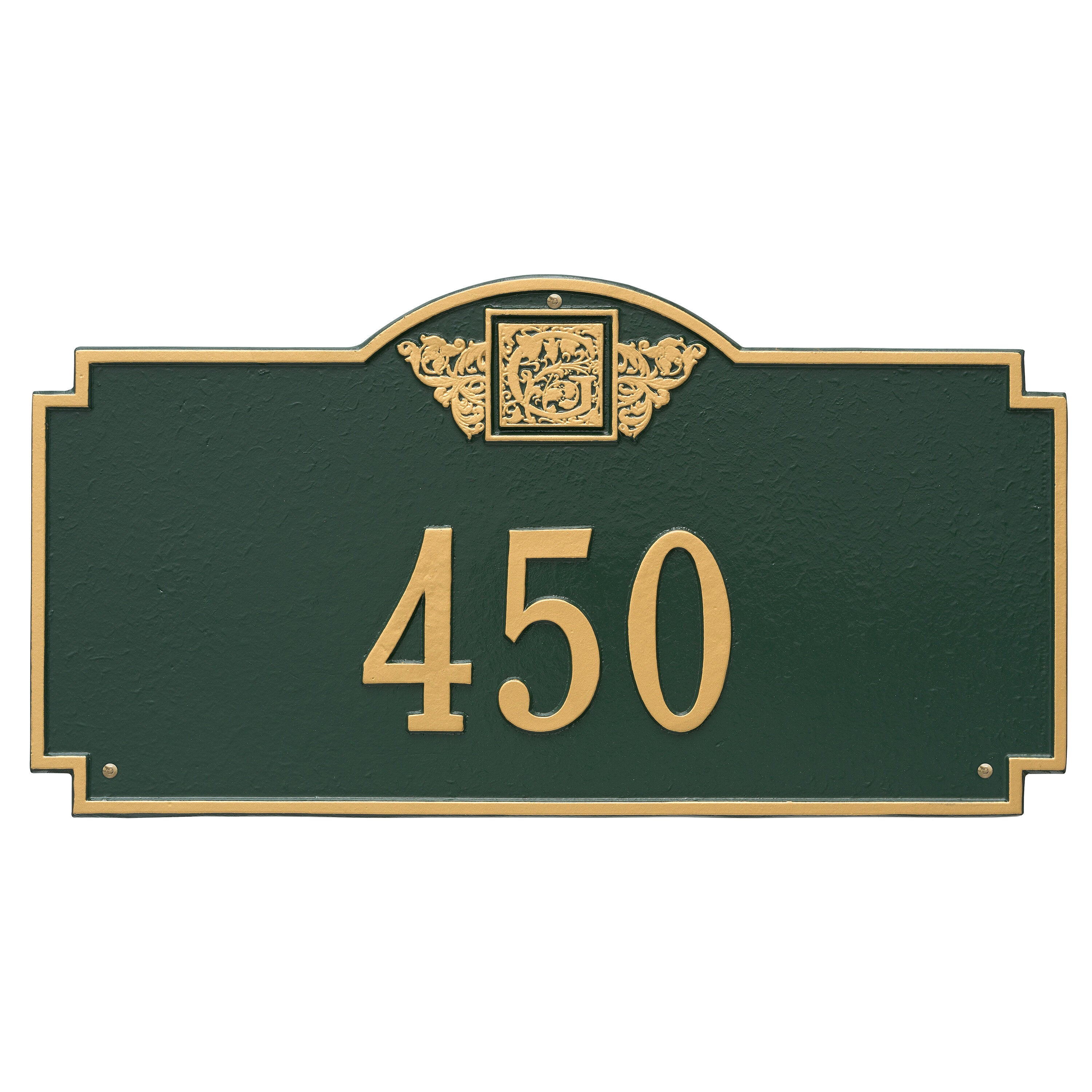 Monogram Estate Wall Address Plaque