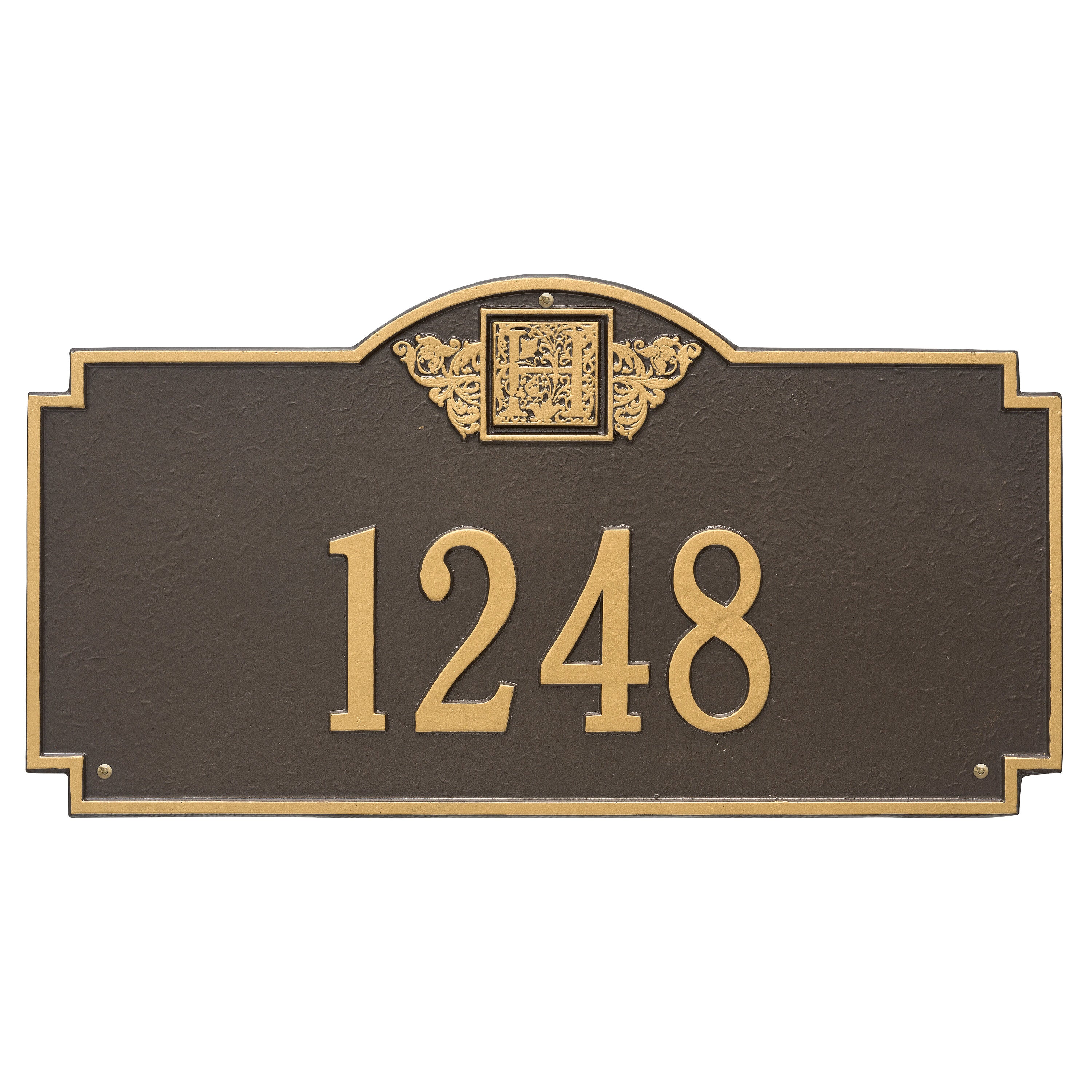 Monogram Estate Wall Address Plaque