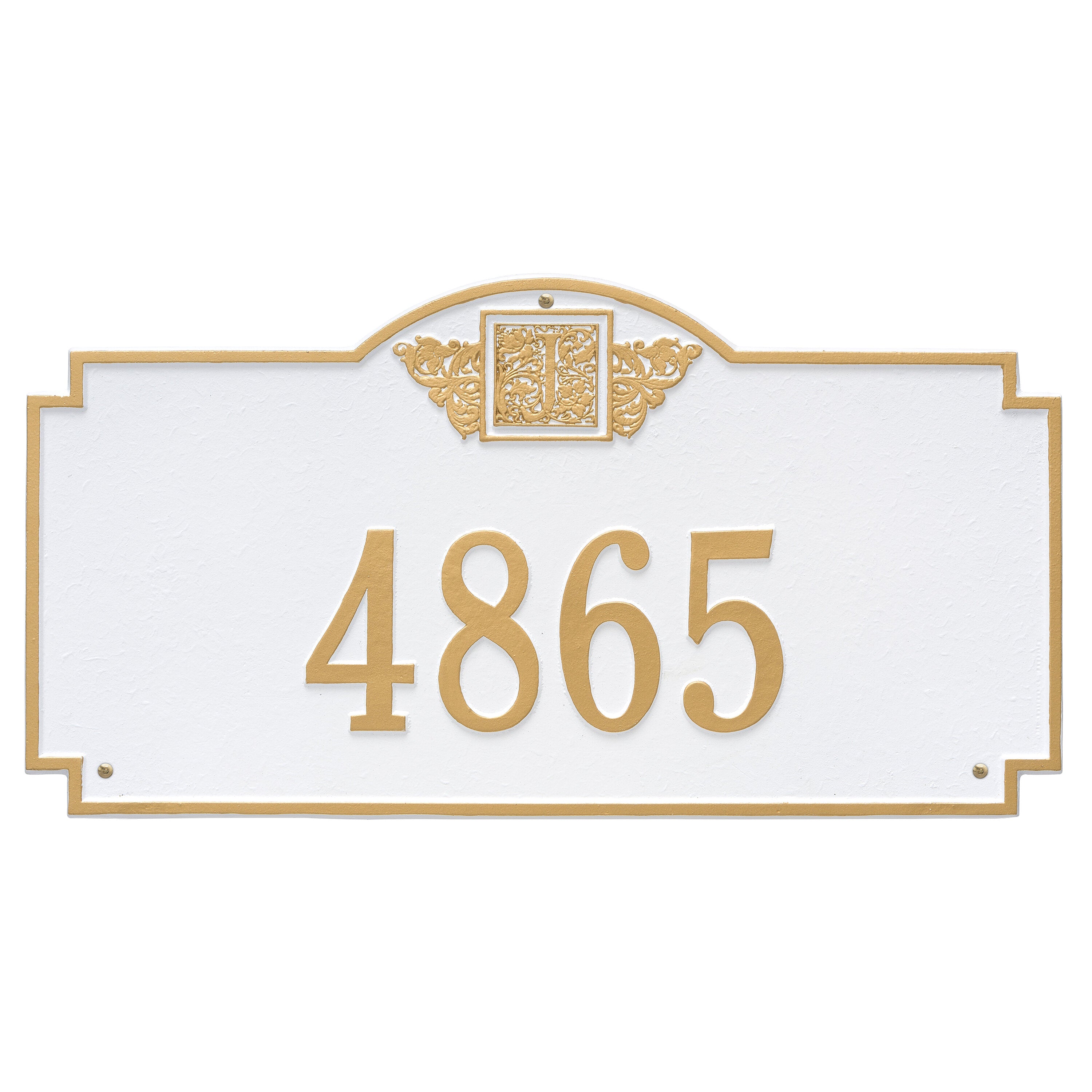 Monogram Estate Wall Address Plaque