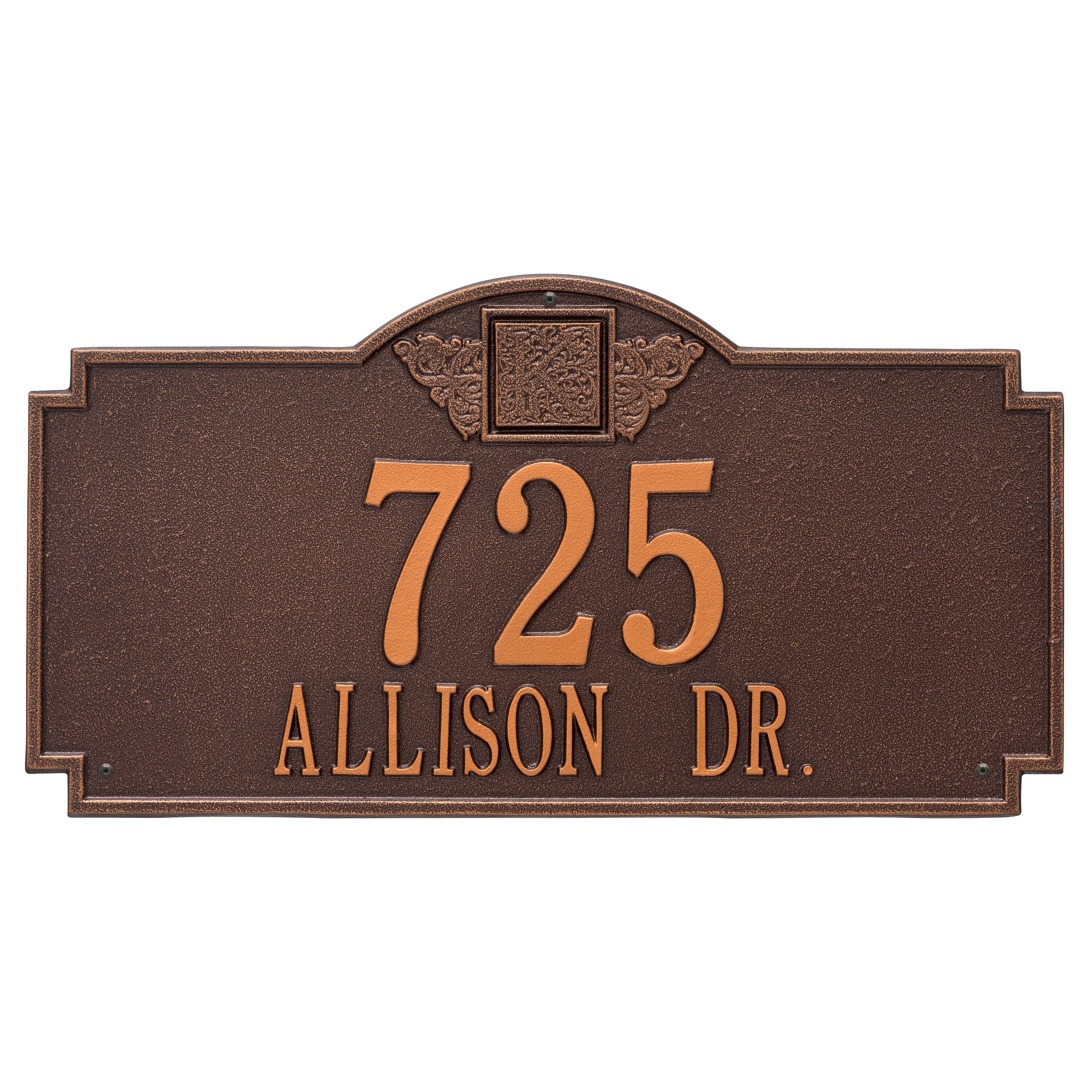 Monogram Estate Wall Address Plaque