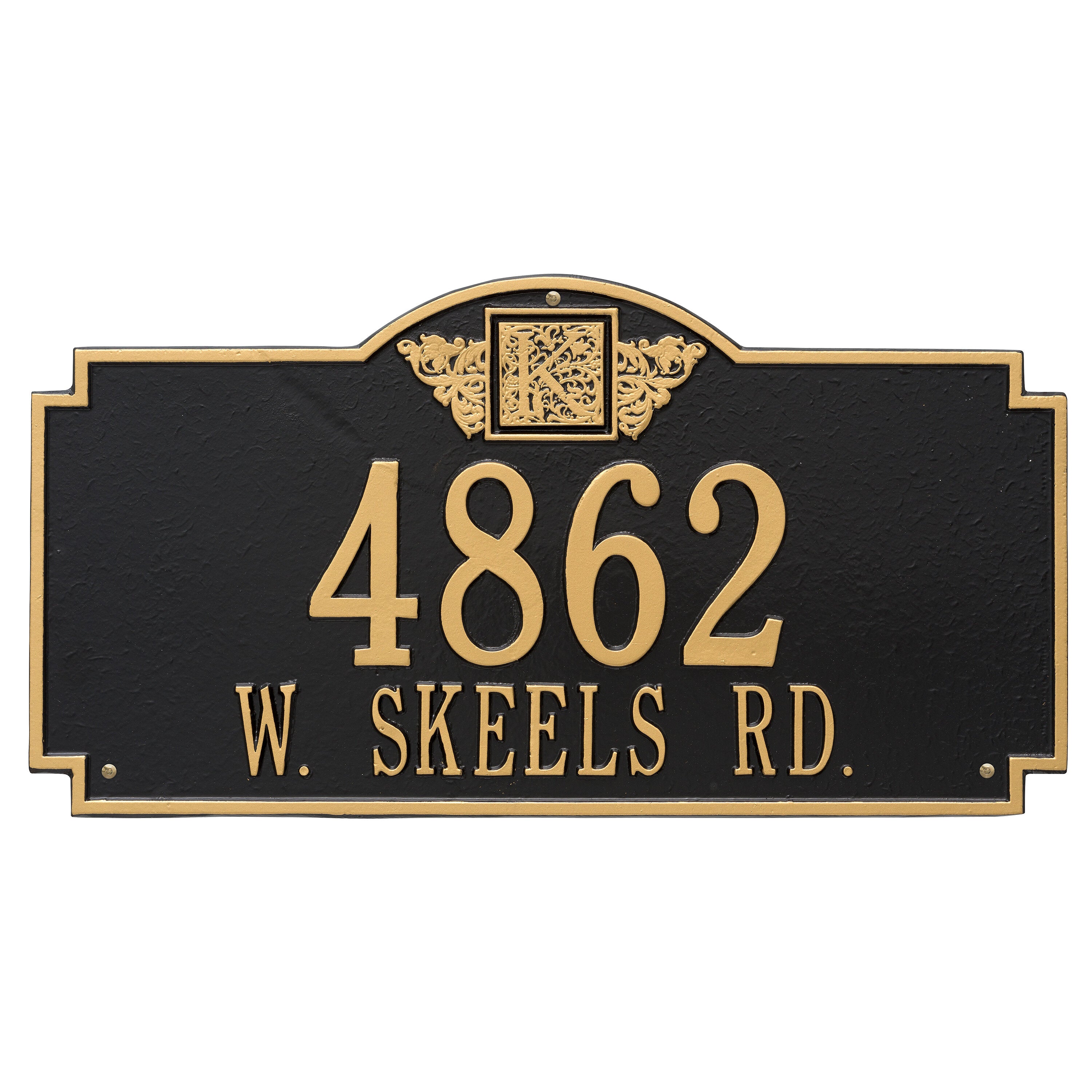 Monogram Estate Wall Address Plaque