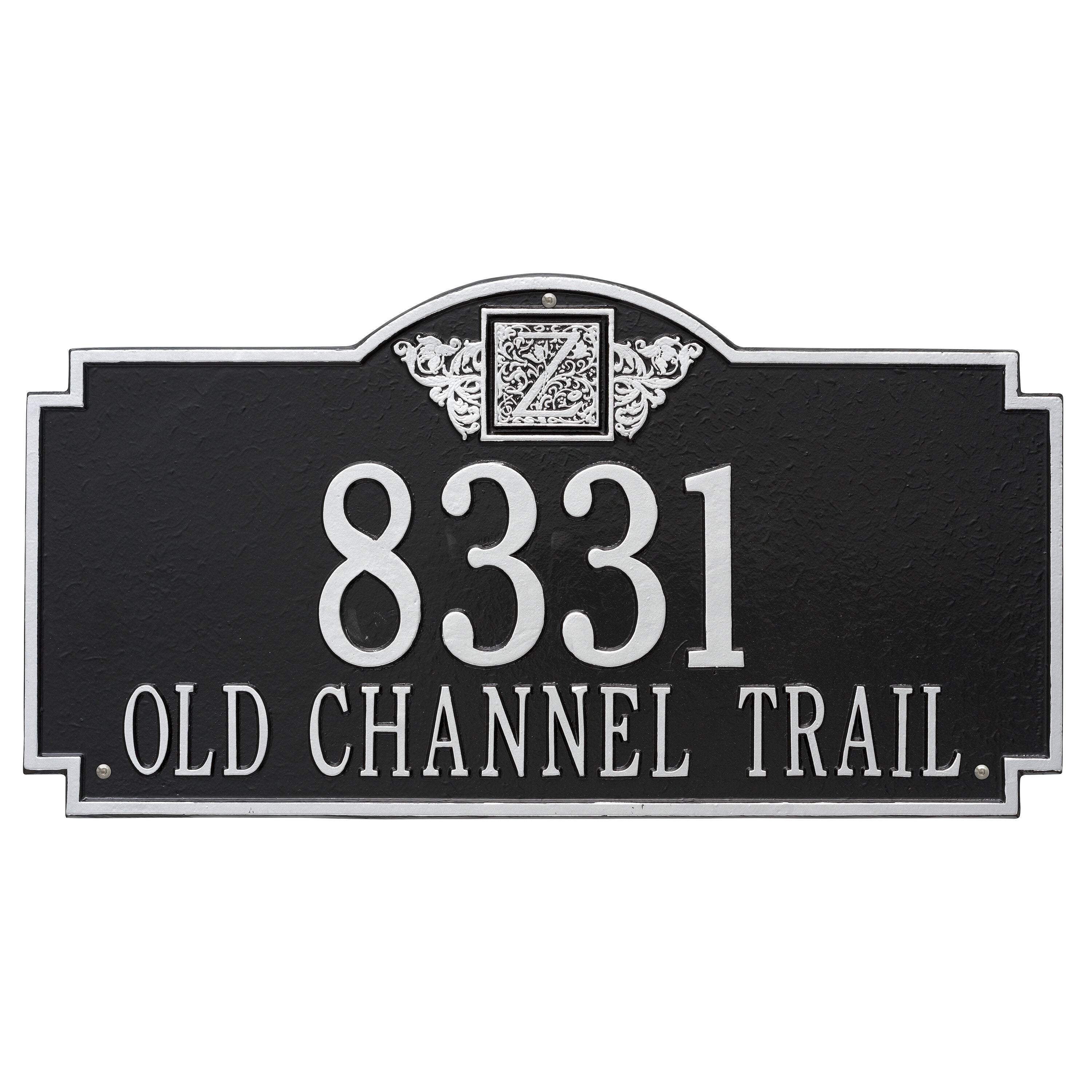 Monogram Estate Wall Address Plaque