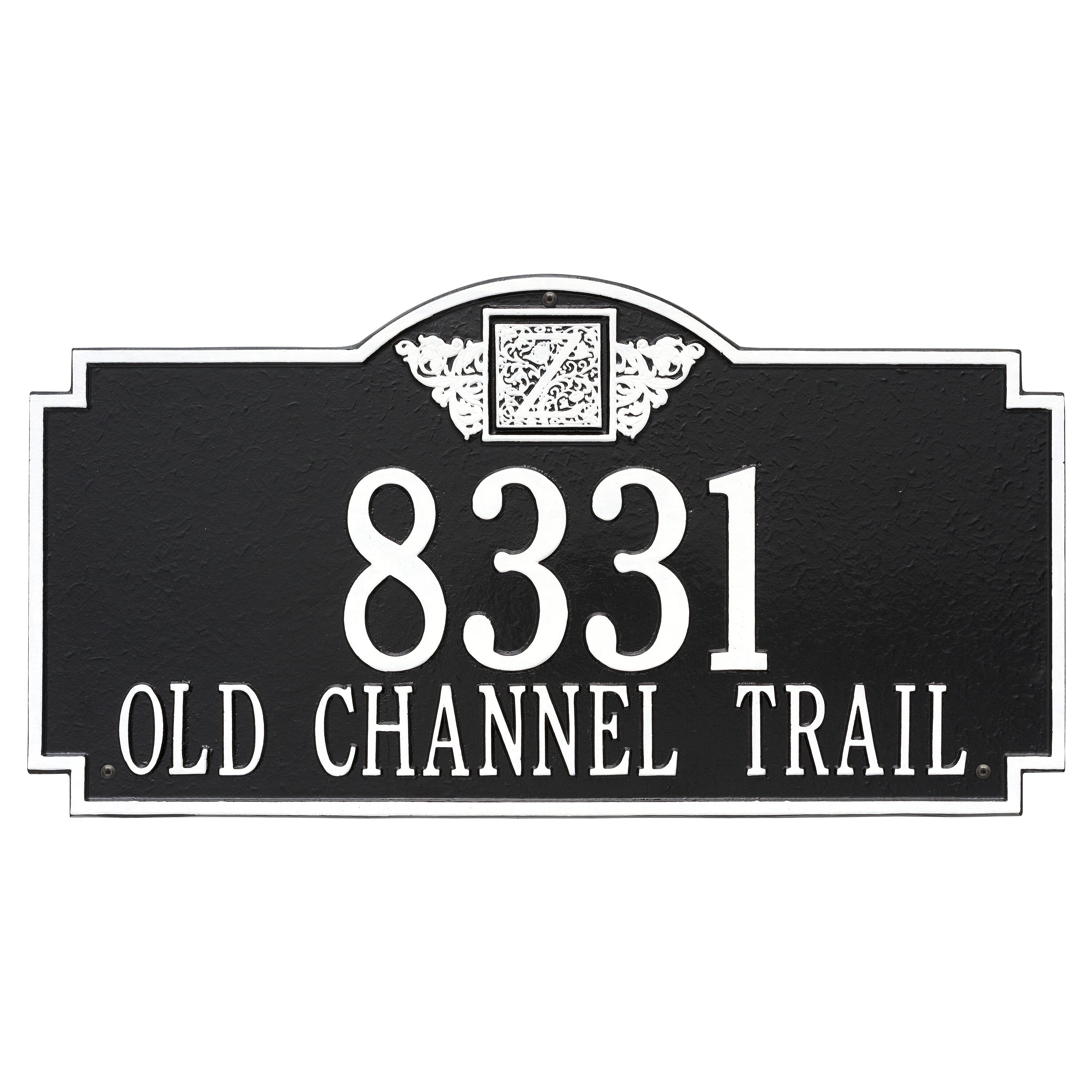 Monogram Estate Wall Address Plaque
