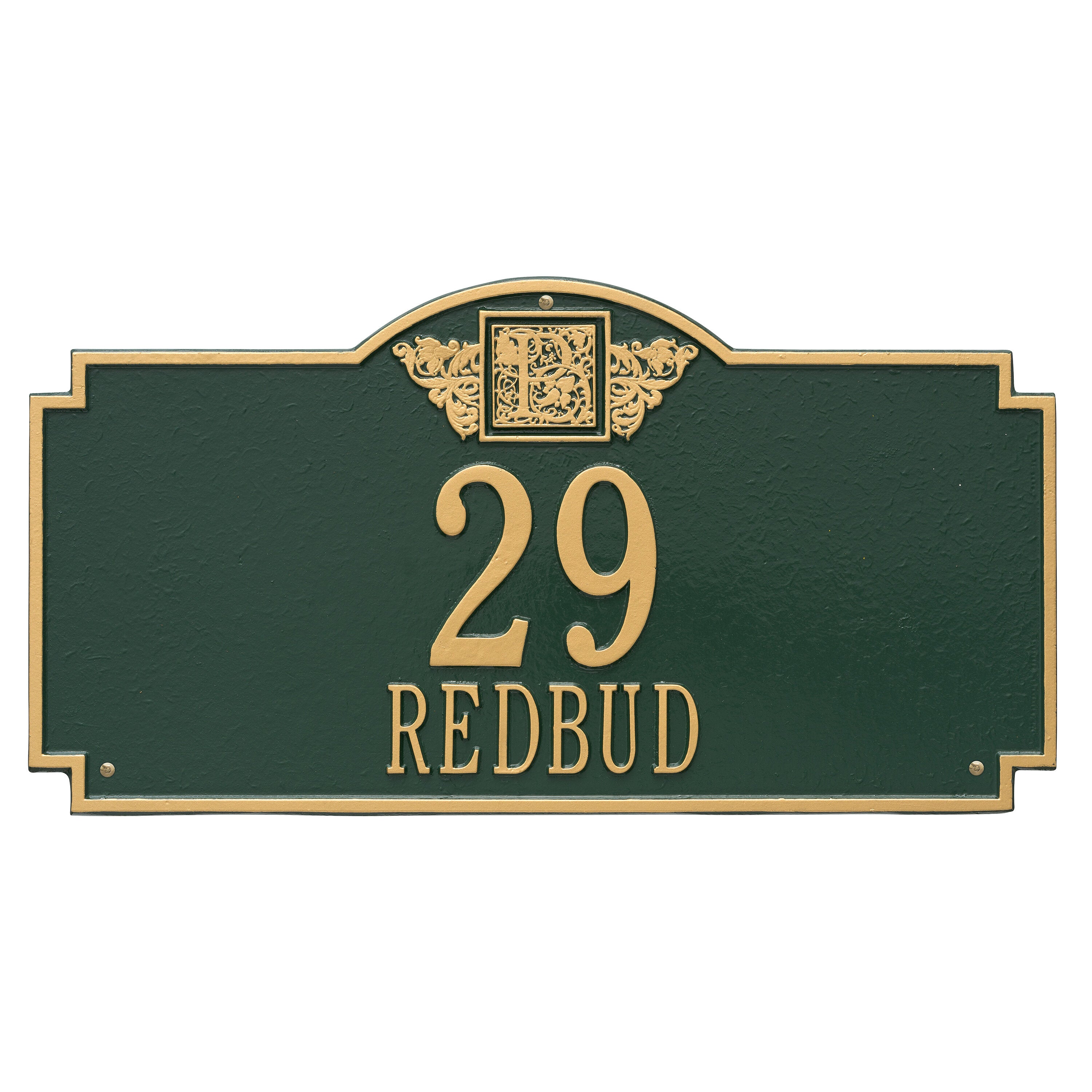 Monogram Estate Wall Address Plaque