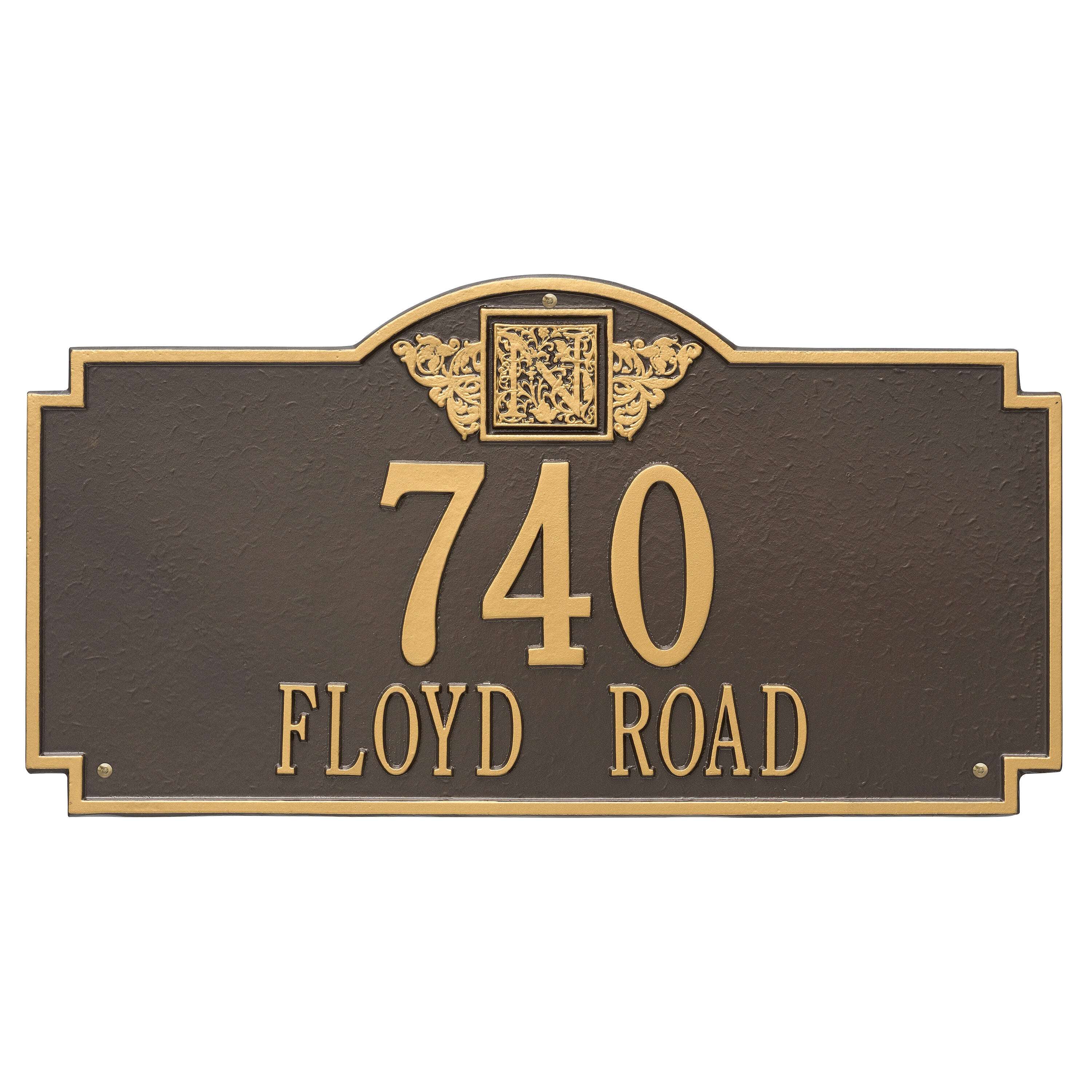 Monogram Estate Wall Address Plaque