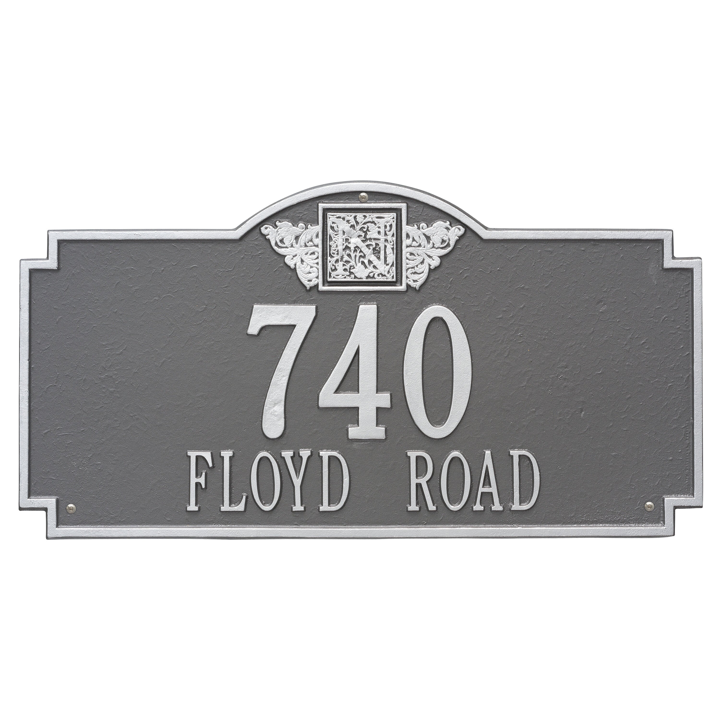 Monogram Estate Wall Address Plaque