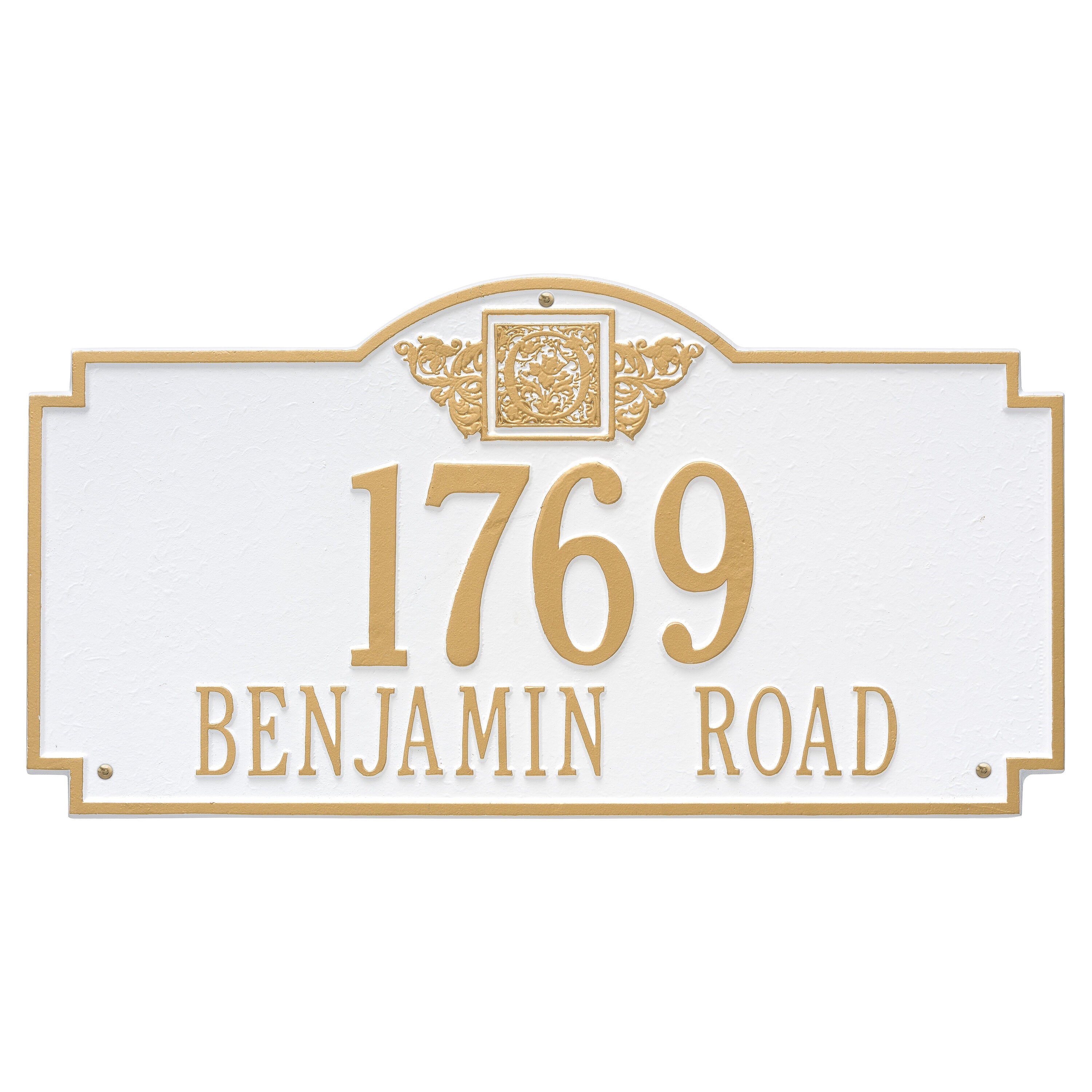 Monogram Estate Wall Address Plaque