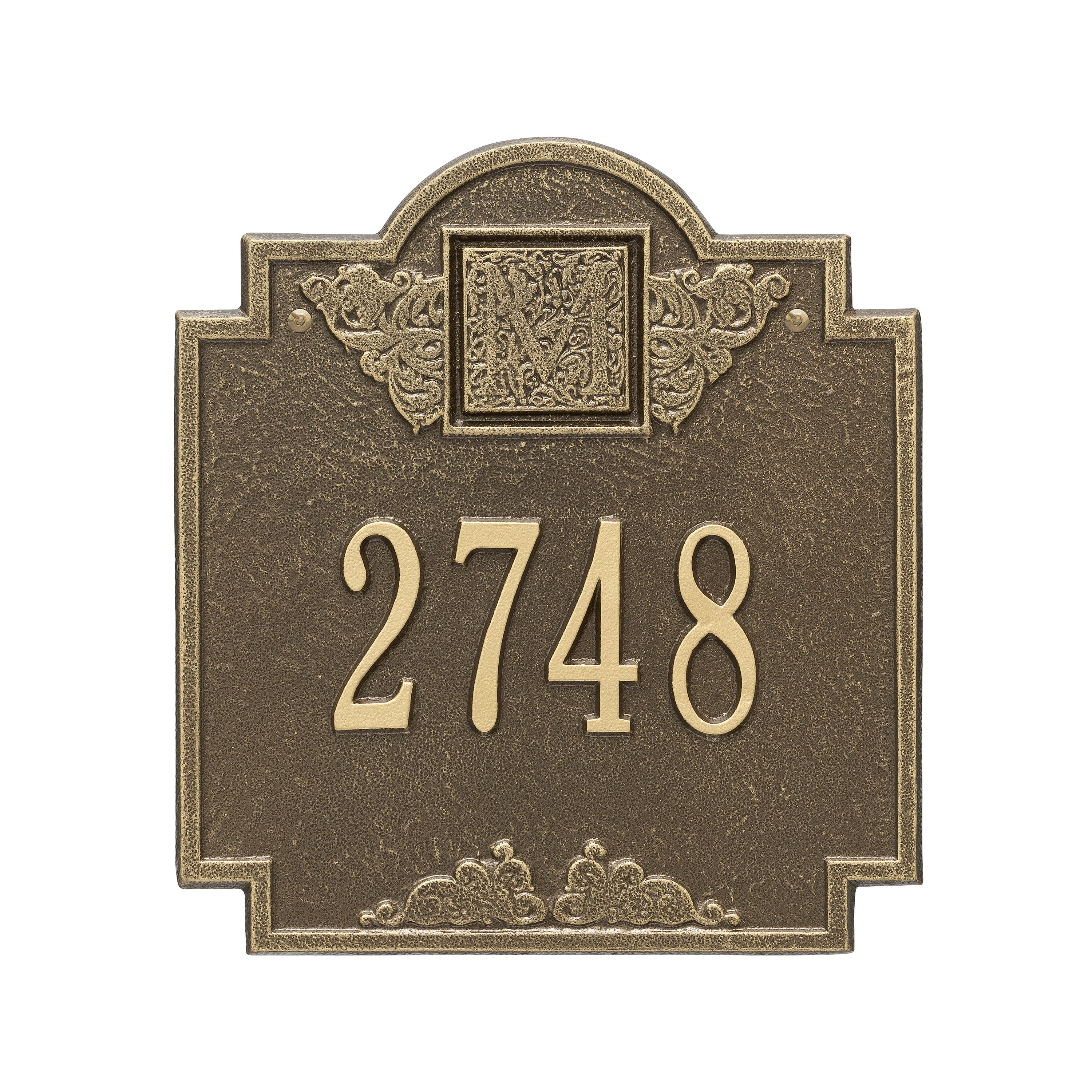 Monogram Standard Wall Address Plaque